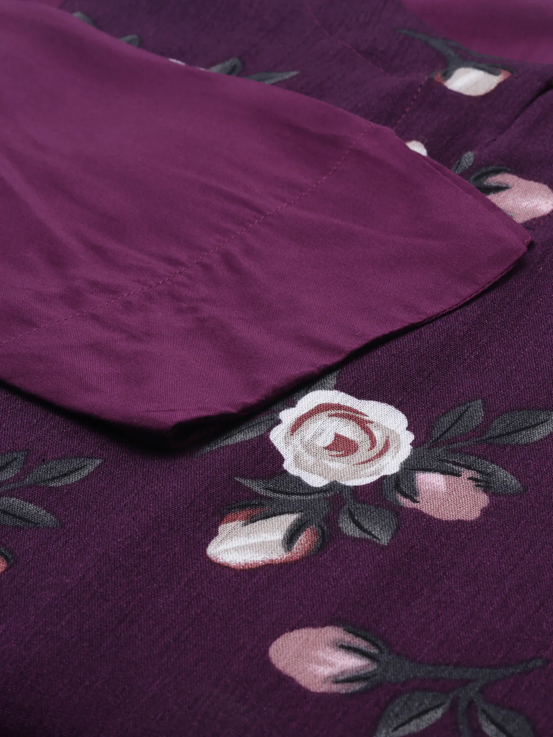 Neerus Purple Color Rayon Fabric Tunic - Image 3