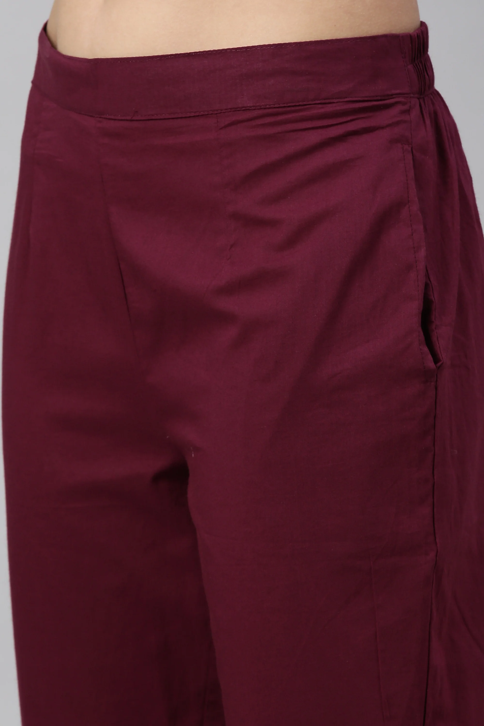 Neerus Purple Color Santoon Fabric Kurta Set - Image 7