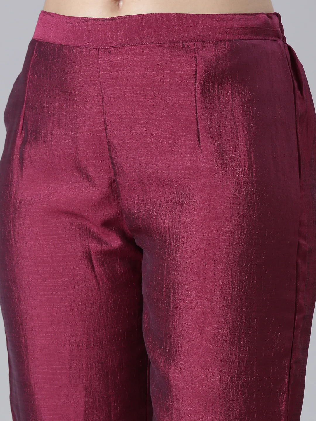 Neerus Purple Embroidered Anarkali Kurta and Trousers With Dupatta - Image 7