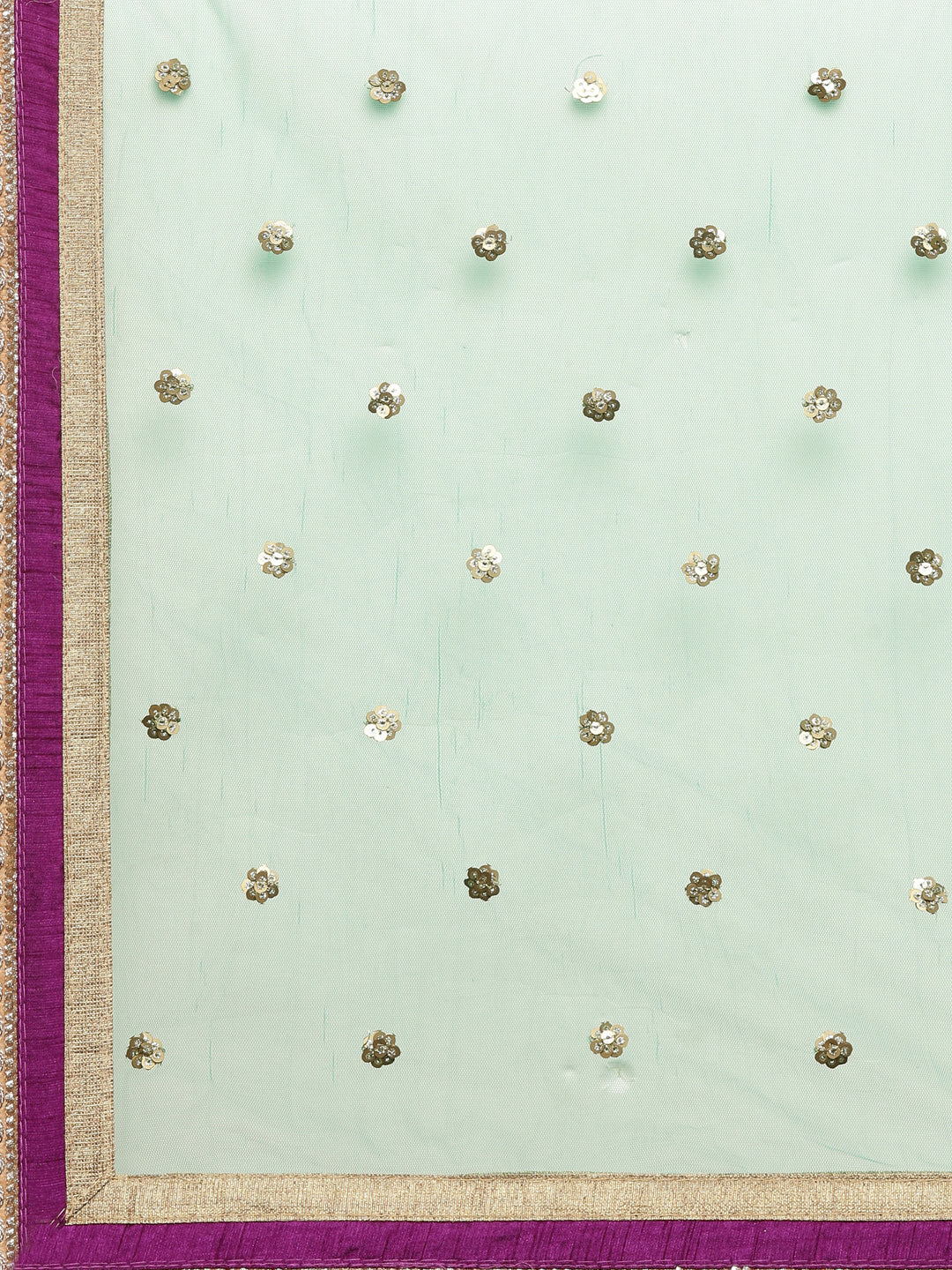 Neerus Purple Green Color Banaras Fabric Ghagra Set - Image 7