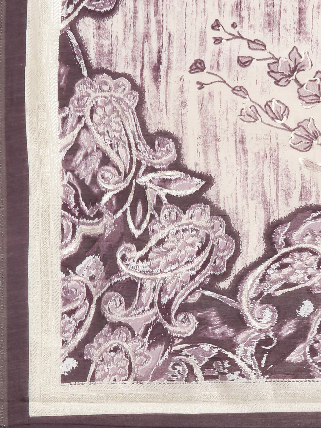 Neerus Purple Model Straight Casual Paisley Kurta and Trouser with Dupatta - Image 8