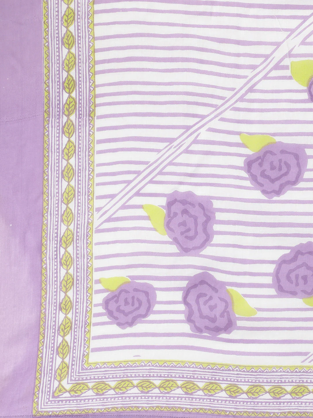 Neerus Purple Panelled Straight Printed Kurta And Trousers With Dupatta - Image 8