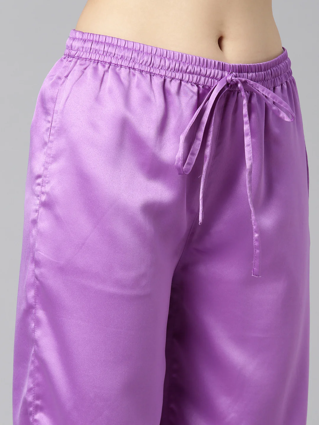 Neerus Purple Pleated Straight Floral Kurta And Salwar With Dupatta - Image 7