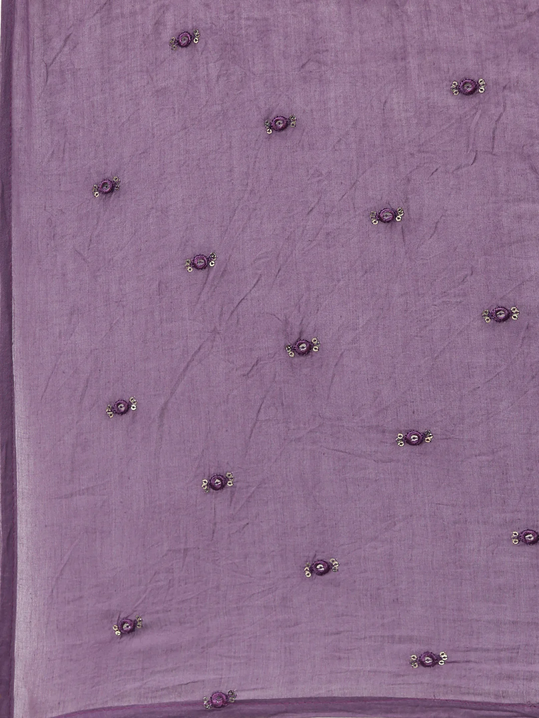 Neerus Purple Printed Anarkali Kurta and Trousers With Dupatta - Image 7