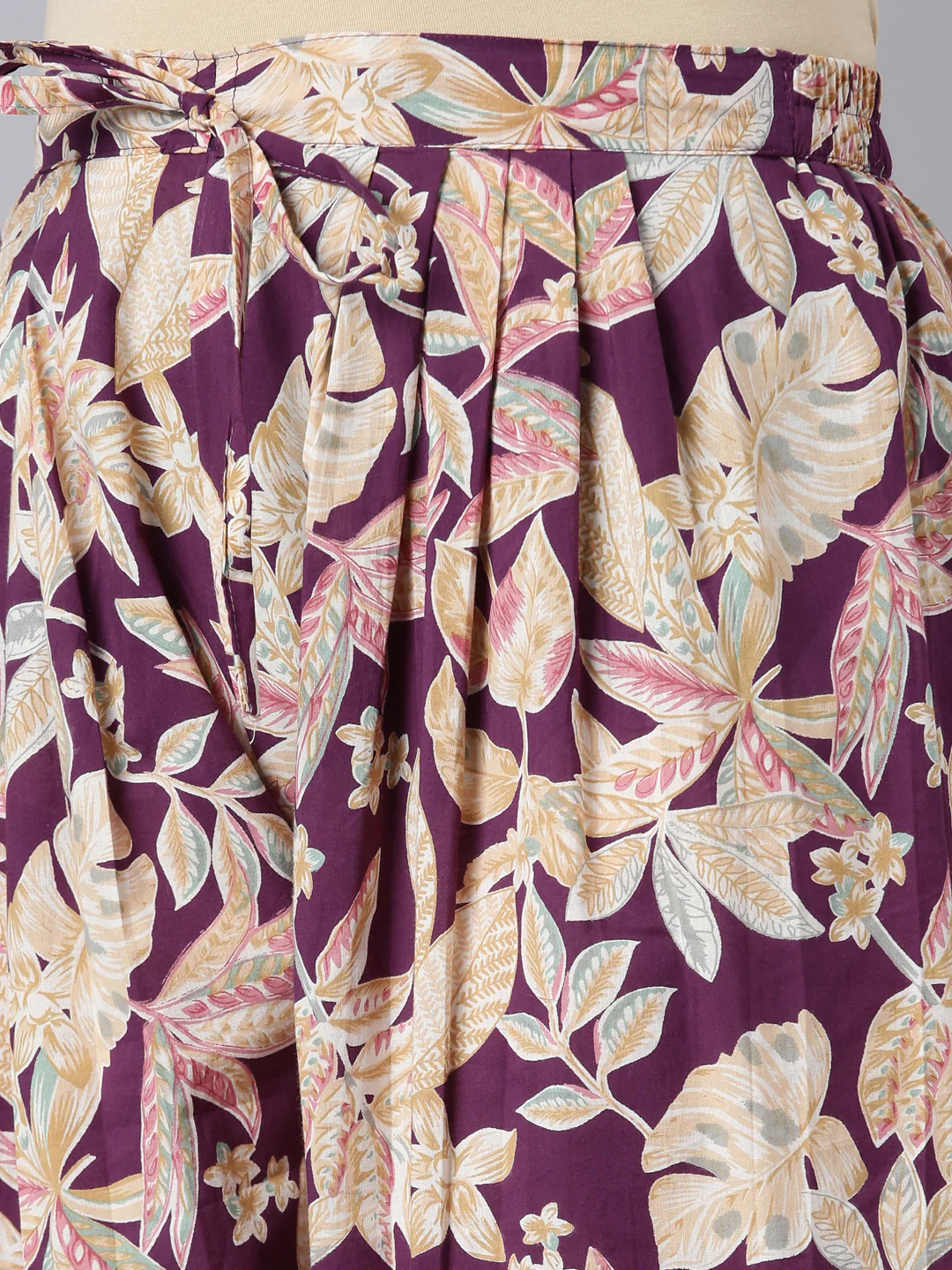 Neerus Purple Regular Straight Floral Kurta And Salwar With Dupatta - Image 6