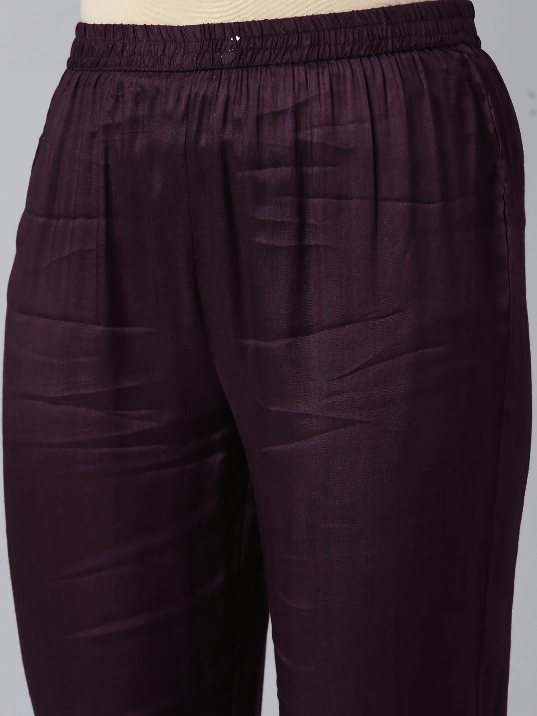 Neerus Purple Regular Straight Paisley Kurta And Trousers With Dupatta - Image 6