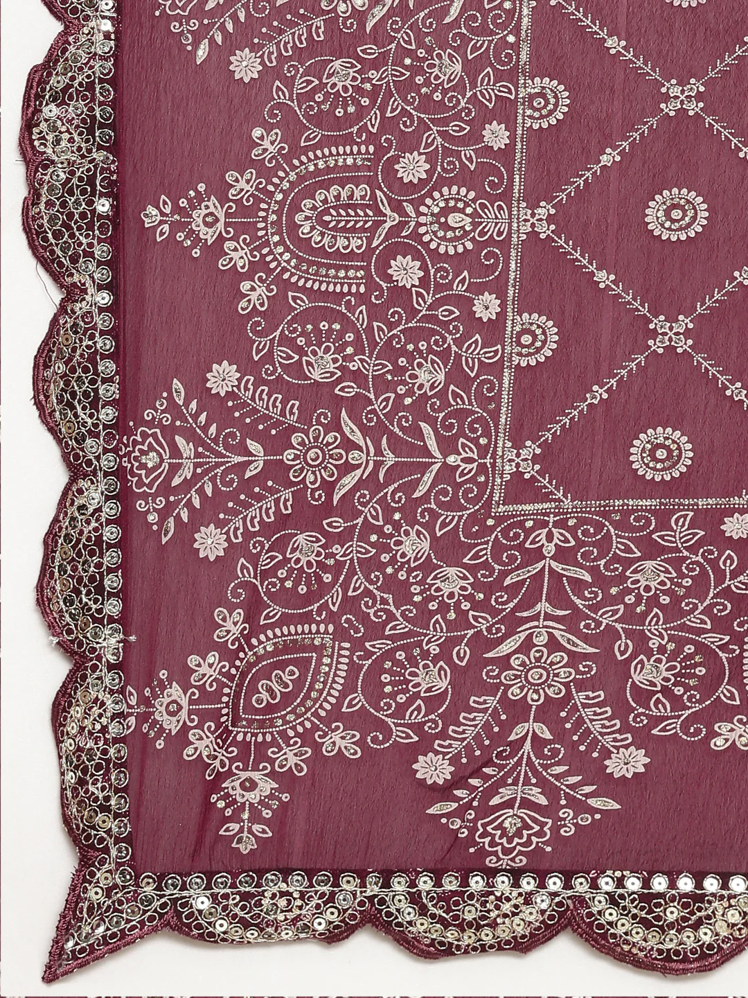 Neerus Purple Regular Straight Printed Kurta And Sharara With Dupatta - Image 7