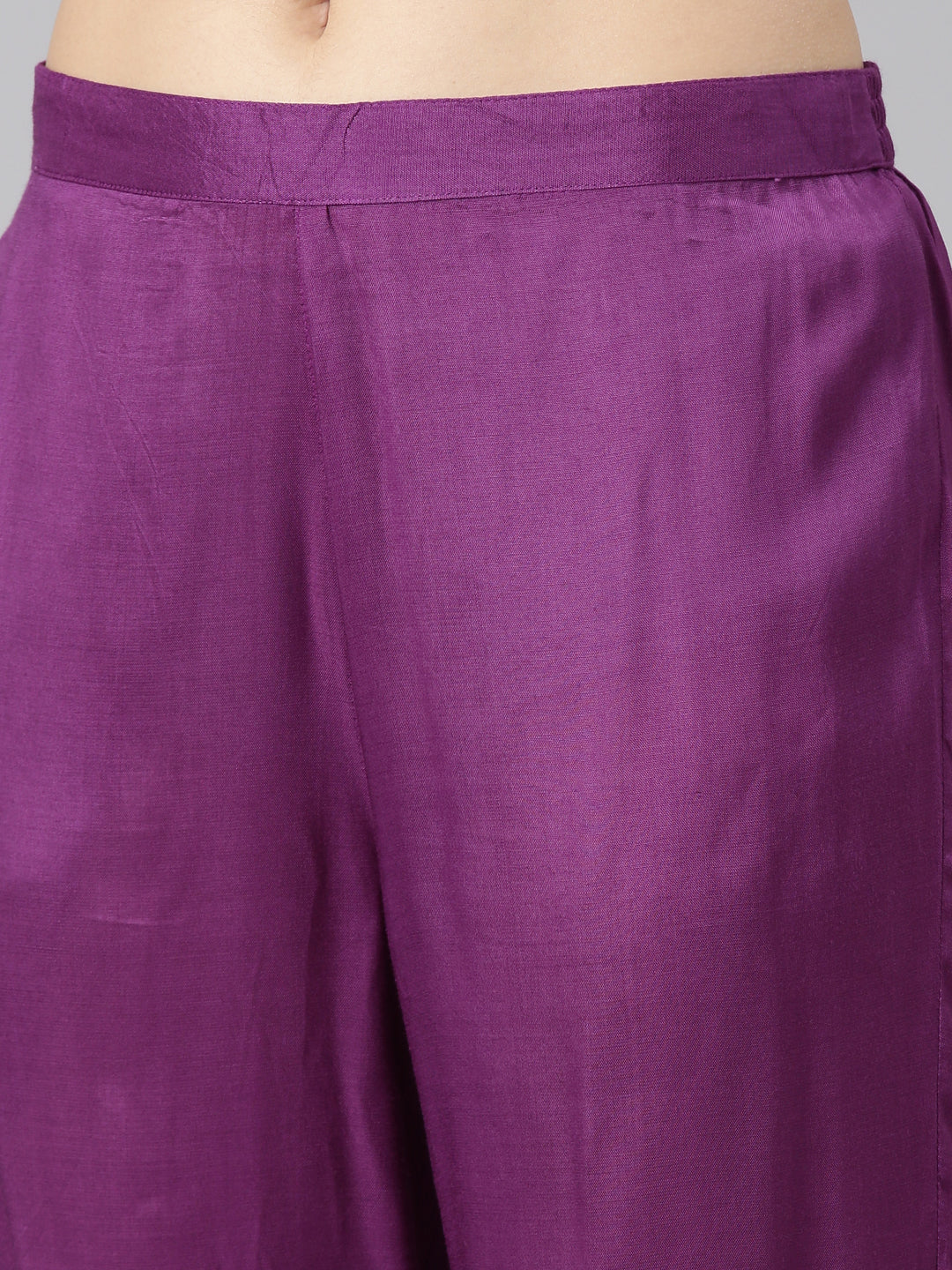 Neerus Purple Regular Straight Printed Kurta And Trousers With Dupatta - Image 6