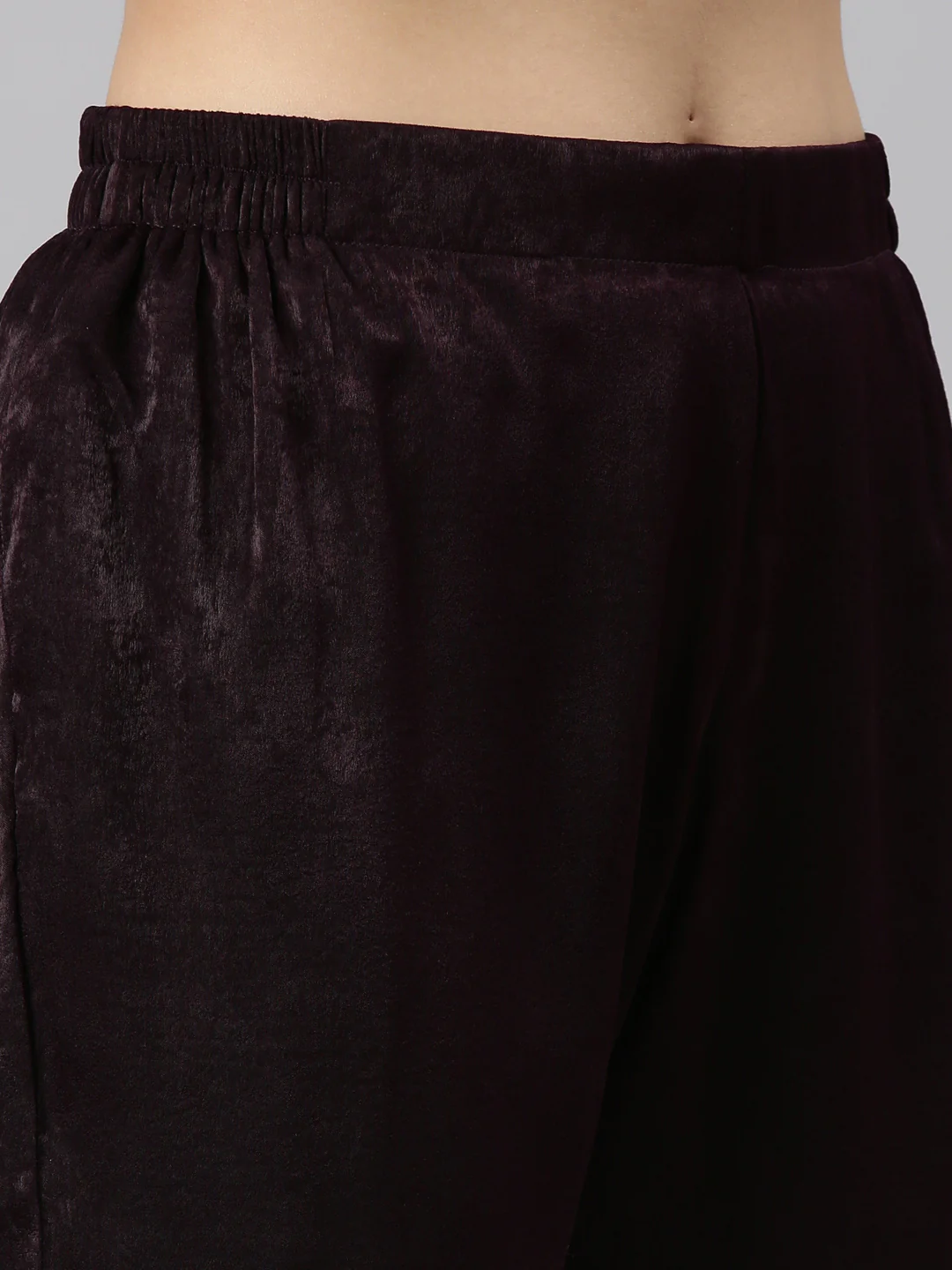 Neerus Purple Regular Straight Solid Kurta And Trousers - Image 6