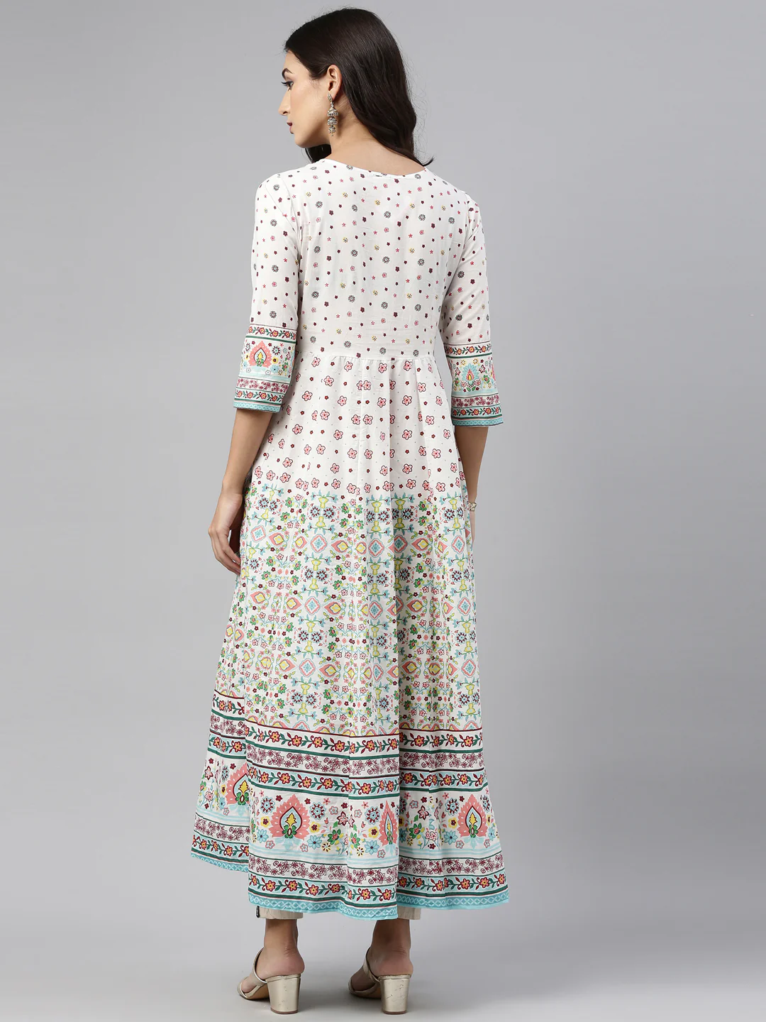 Neerus Rama Color Cotton Fabric Tunic - Image 5