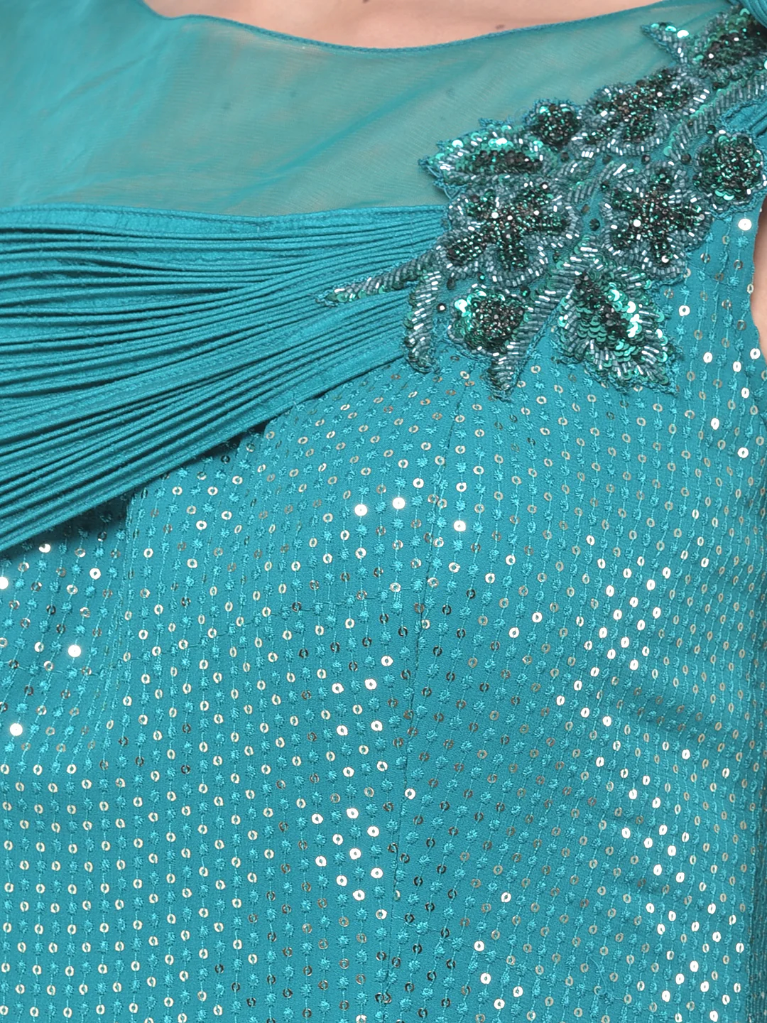 Neerus Rama Color Georgette Fabric Gown - Image 4
