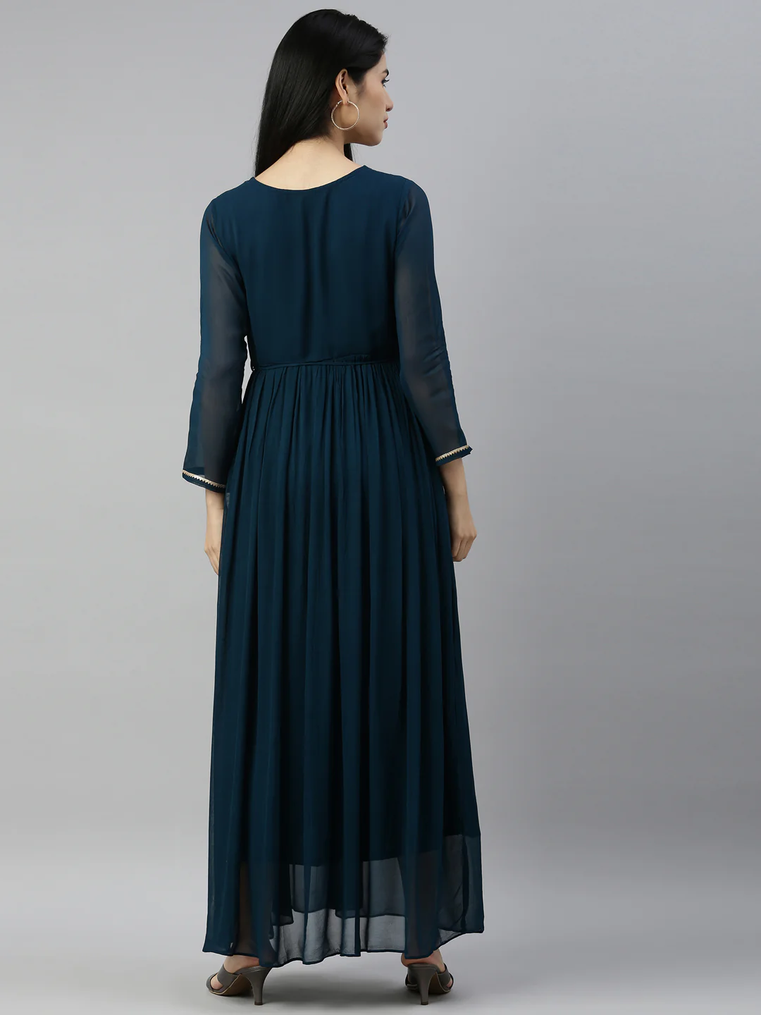Neerus Rama Color Georgette Fabric Kurta - Image 4