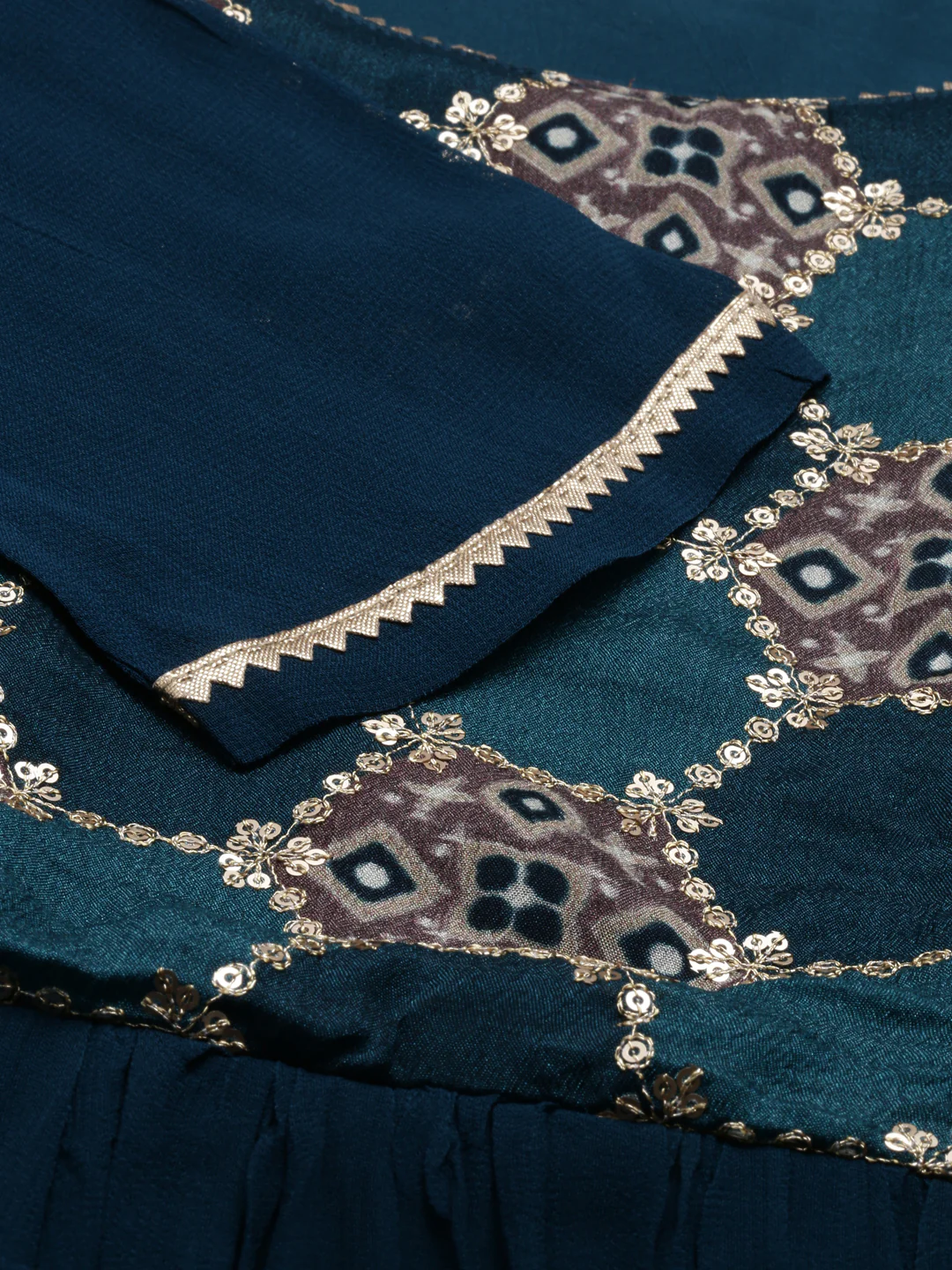 Neerus Rama Color Georgette Fabric Kurta - Image 6