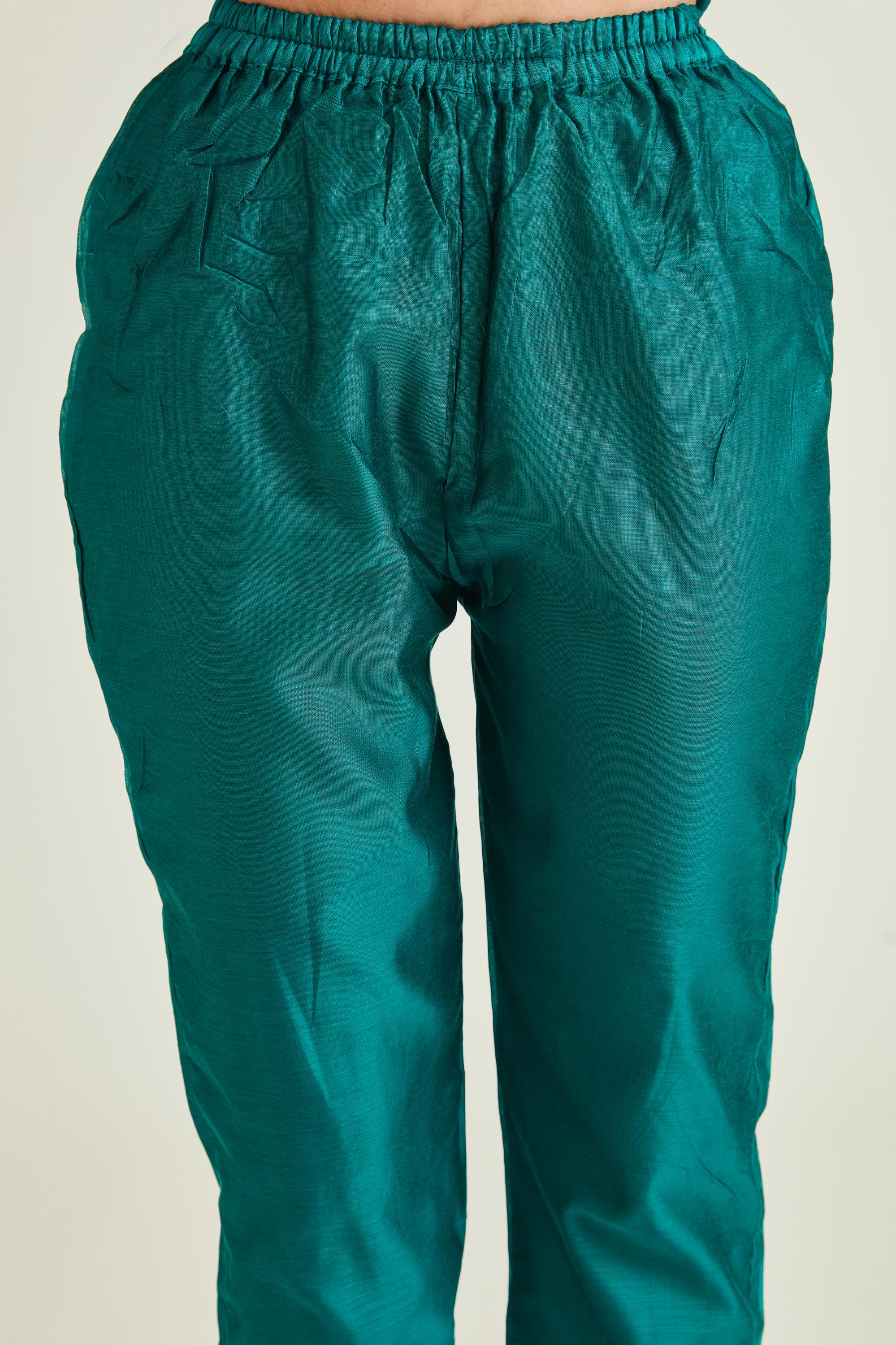 Neerus Rama Colour Chanderi Fabric Suit - Image 6