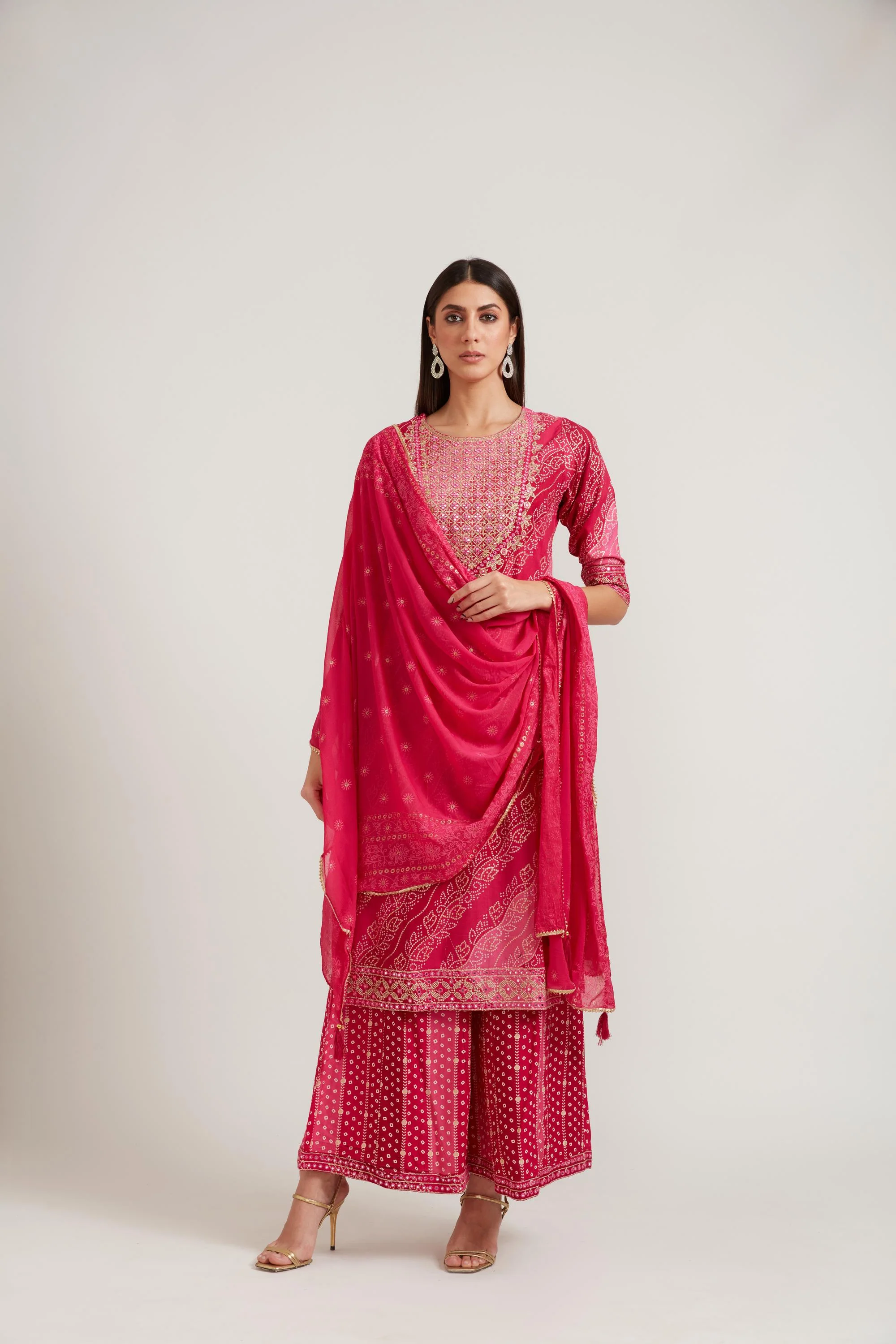 Neerus Rani Color Cotton Fabric Suit Set - Image 3