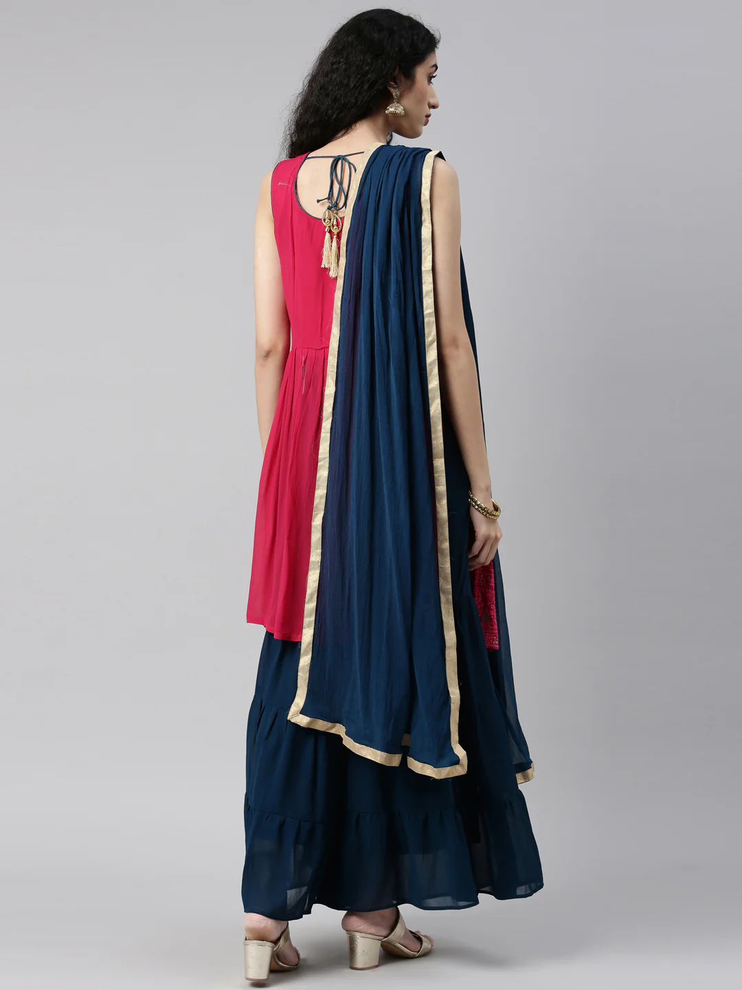 Neerus Rani Color Georgette Fabric Kurta Set - Image 7