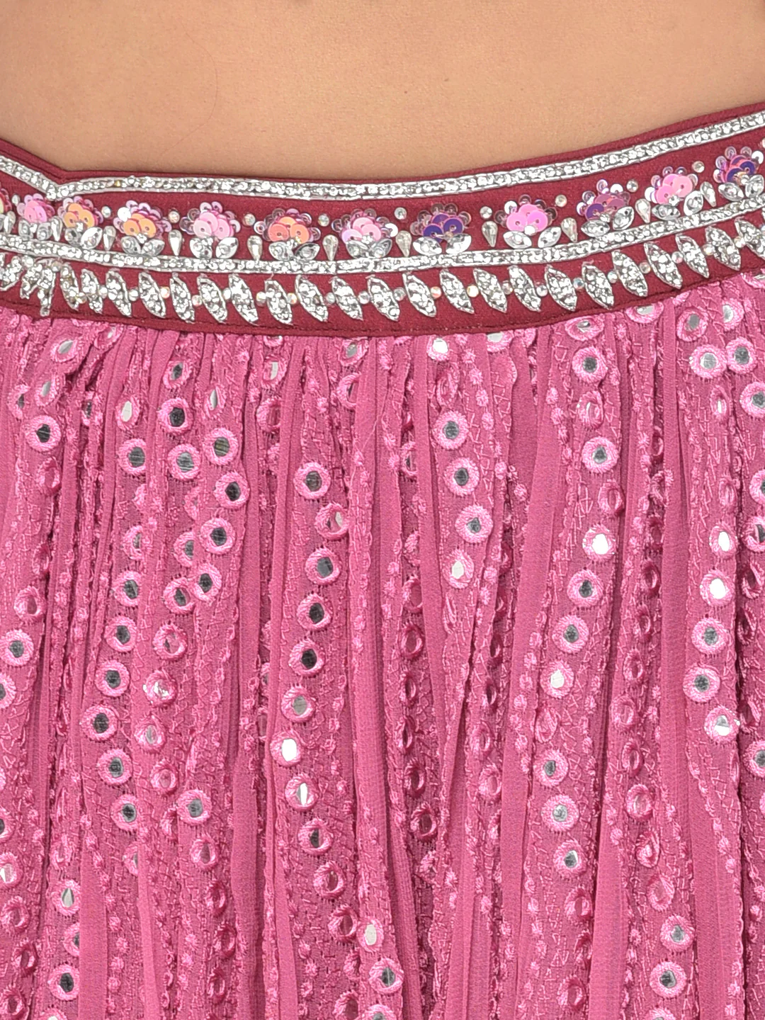 Neerus Rani Color Georgette Fabric Lehenga Choli - Image 5
