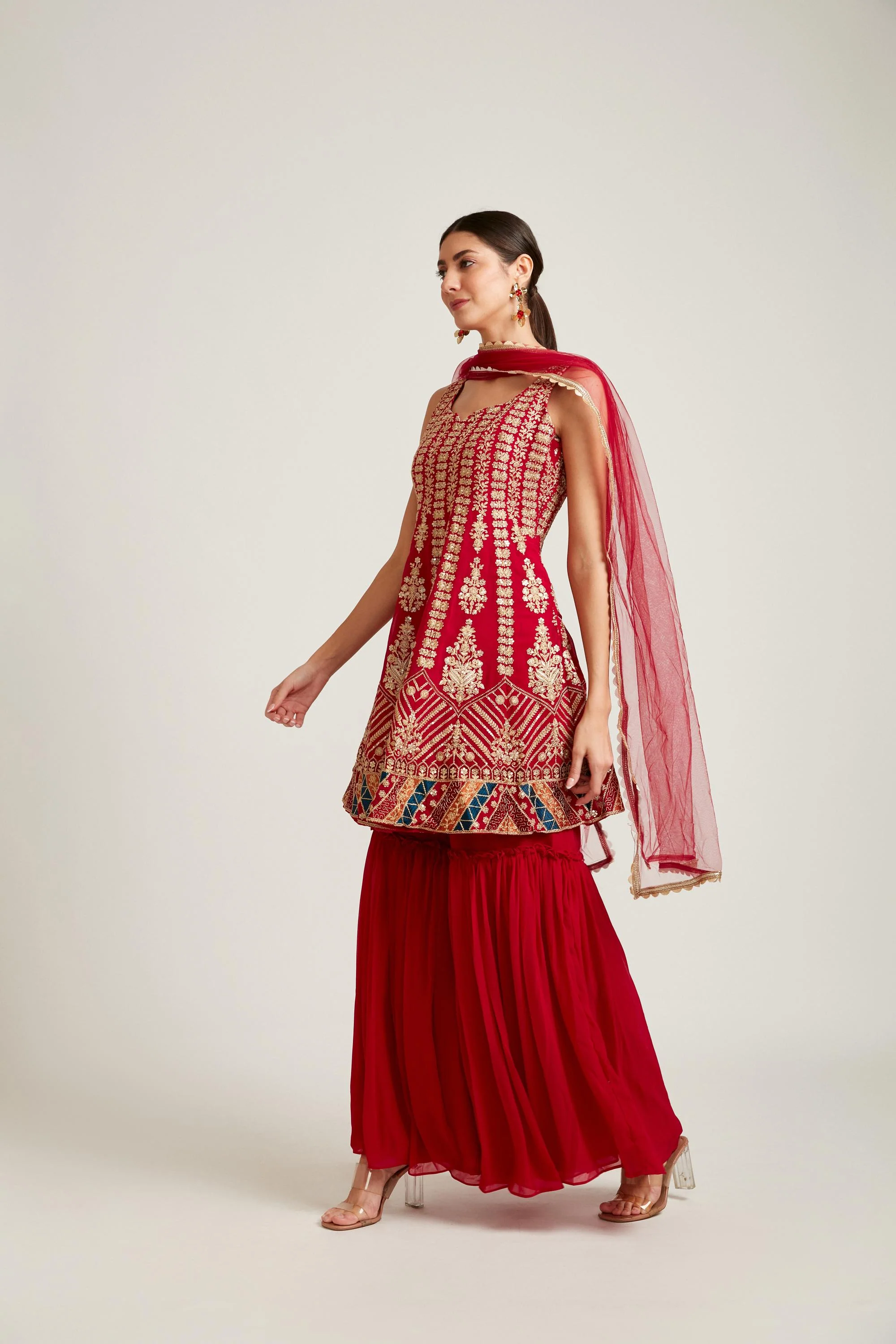 Neerus Rani Color Georgette Fabric Salwar Kameez - Image 5