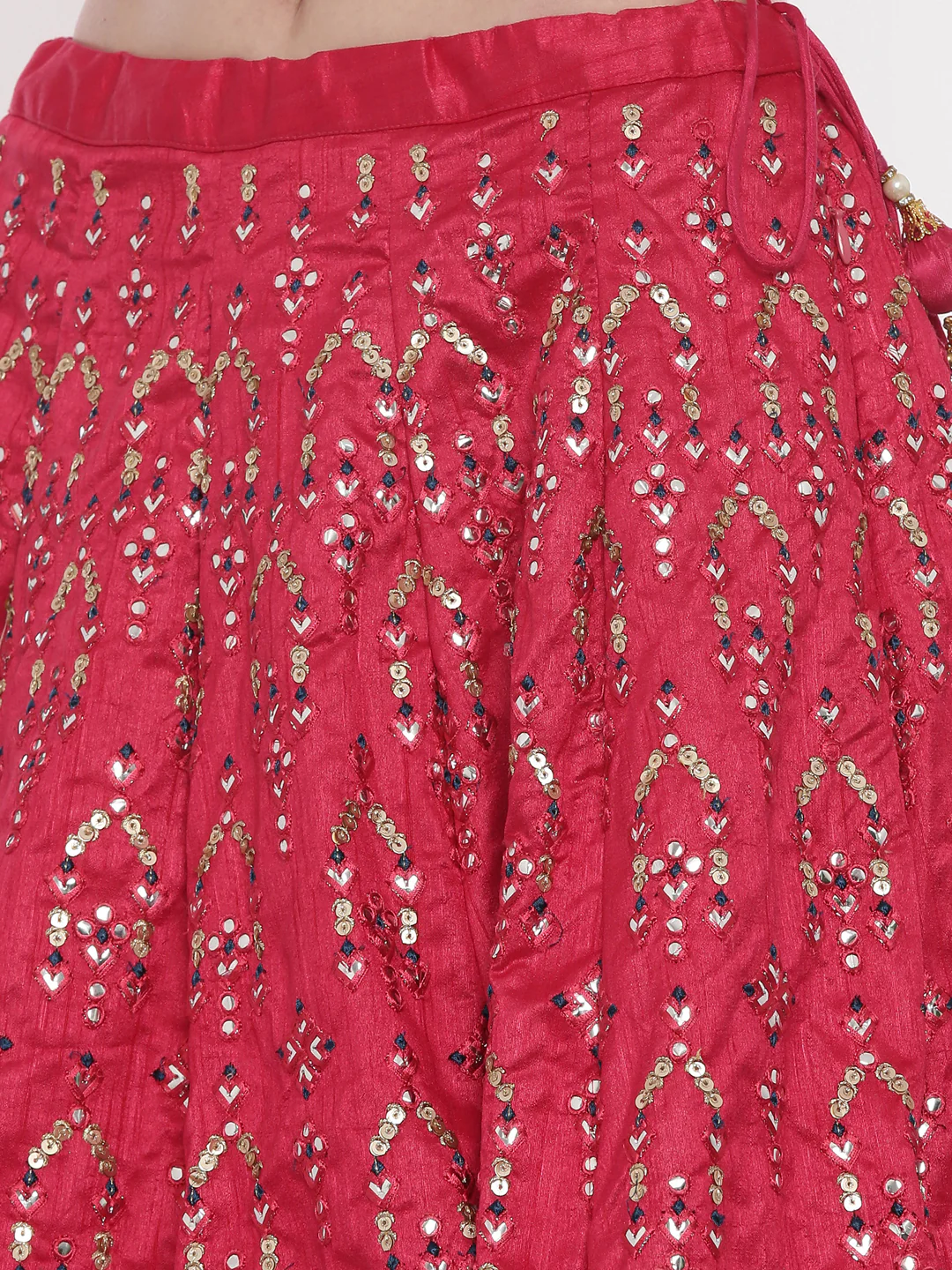 Neerus Rani Color Nett Fabric Ghagra Set - Image 7