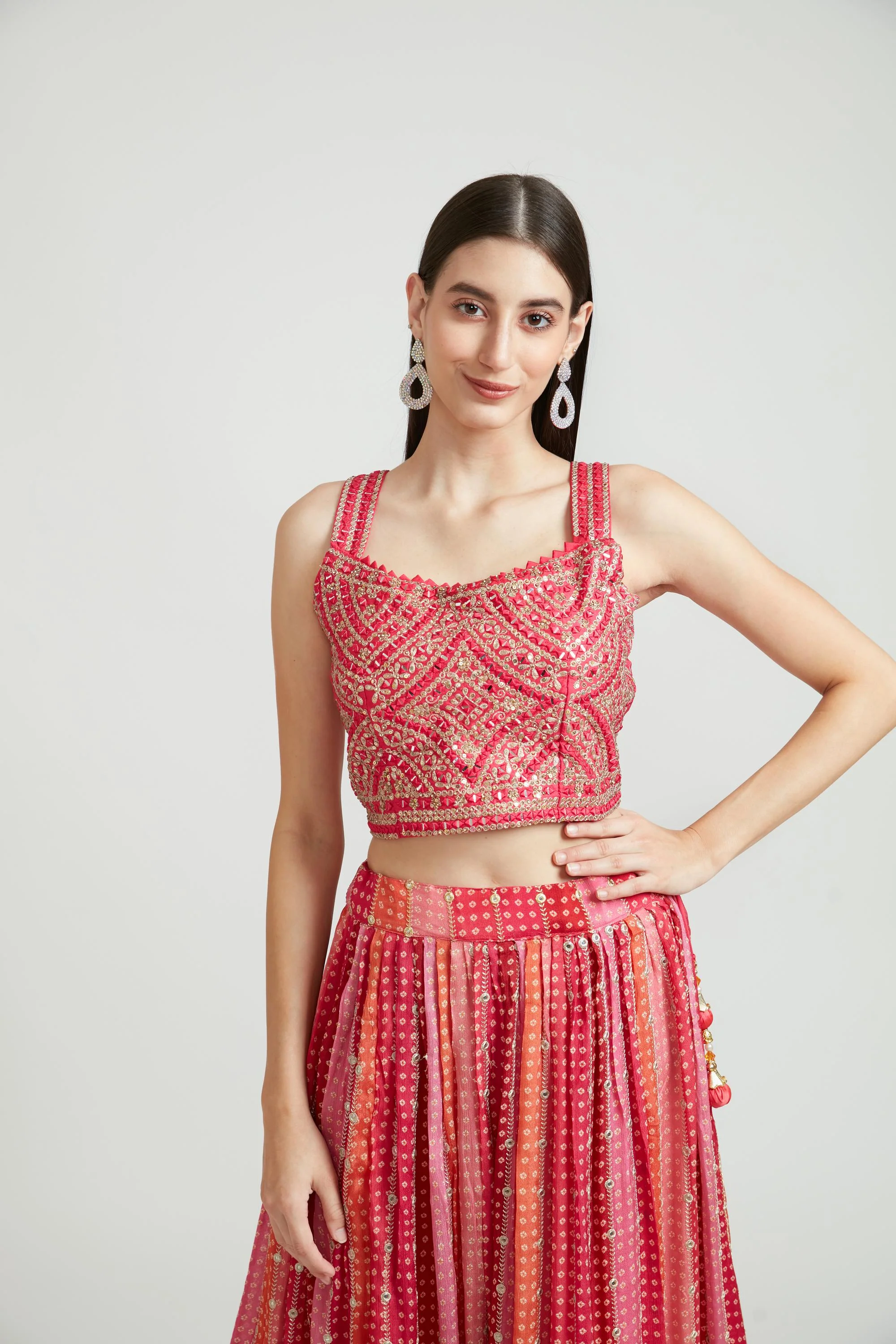 Neerus Rani Color Silk Fabric Lehenga Choli - Image 3