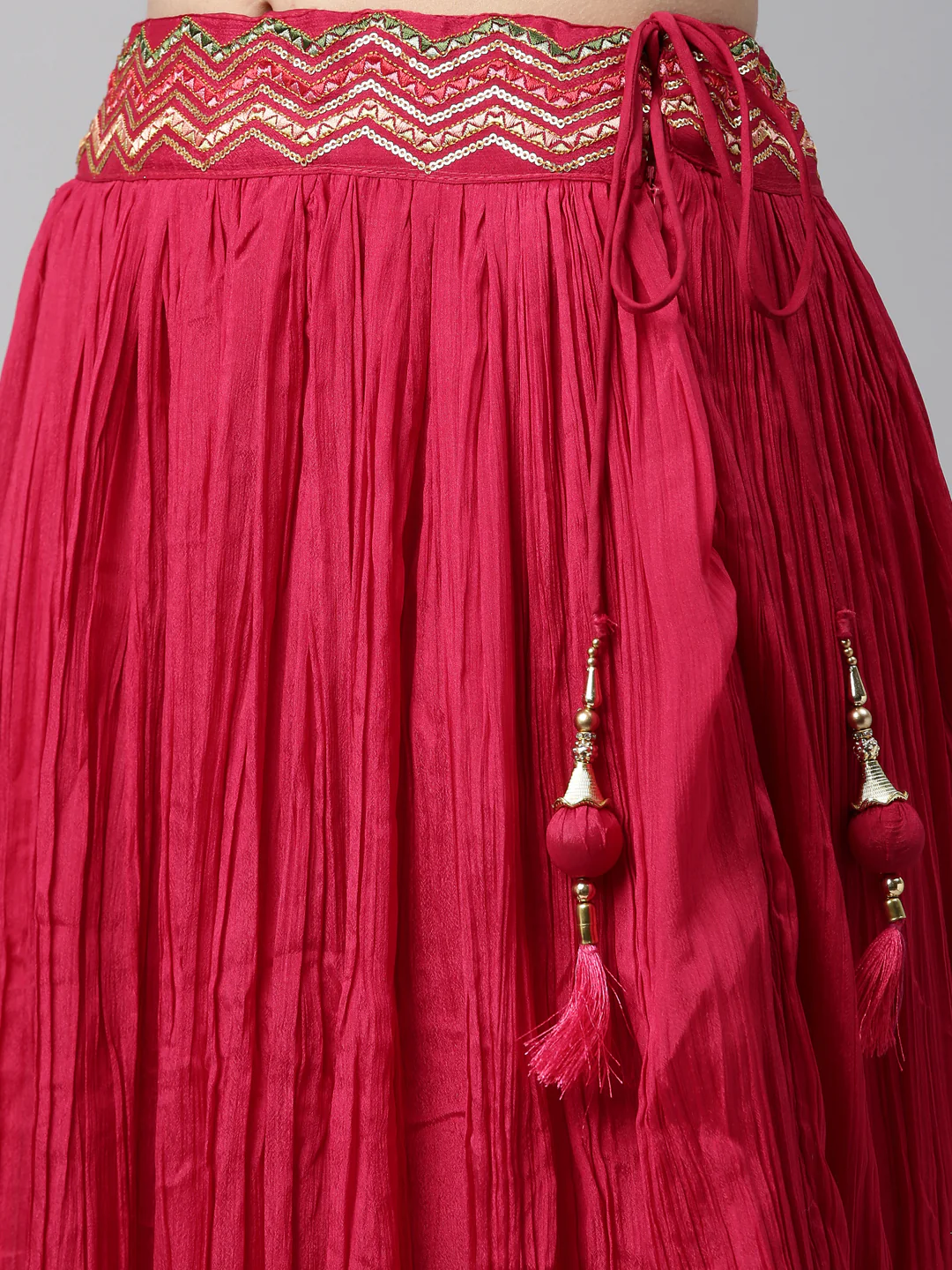 Neerus Rani Color Silk Fabric Lehenga Set - Image 25