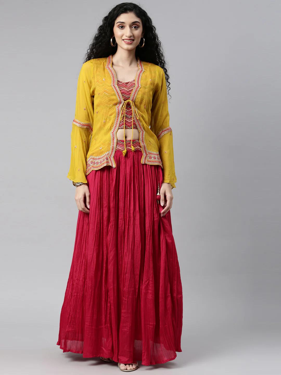 Neerus Rani Color Silk Fabric Lehenga Set - Image 40