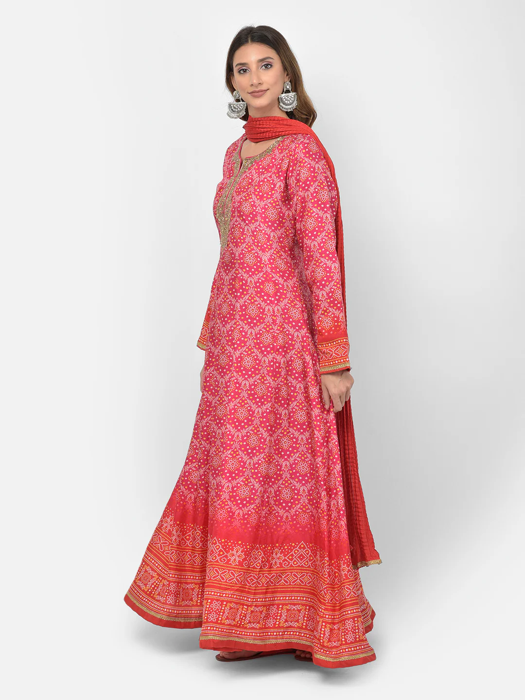 Neerus Rani Color Silk Fabric Salwar Kameez - Image 3