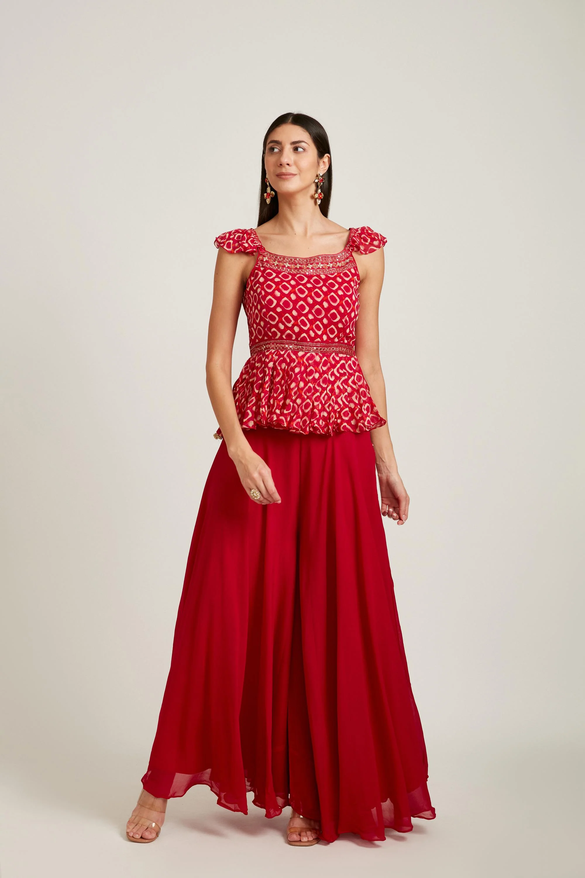 Neerus Rani Pink Color Georgette Fabric Salwar Kameez - Image 5
