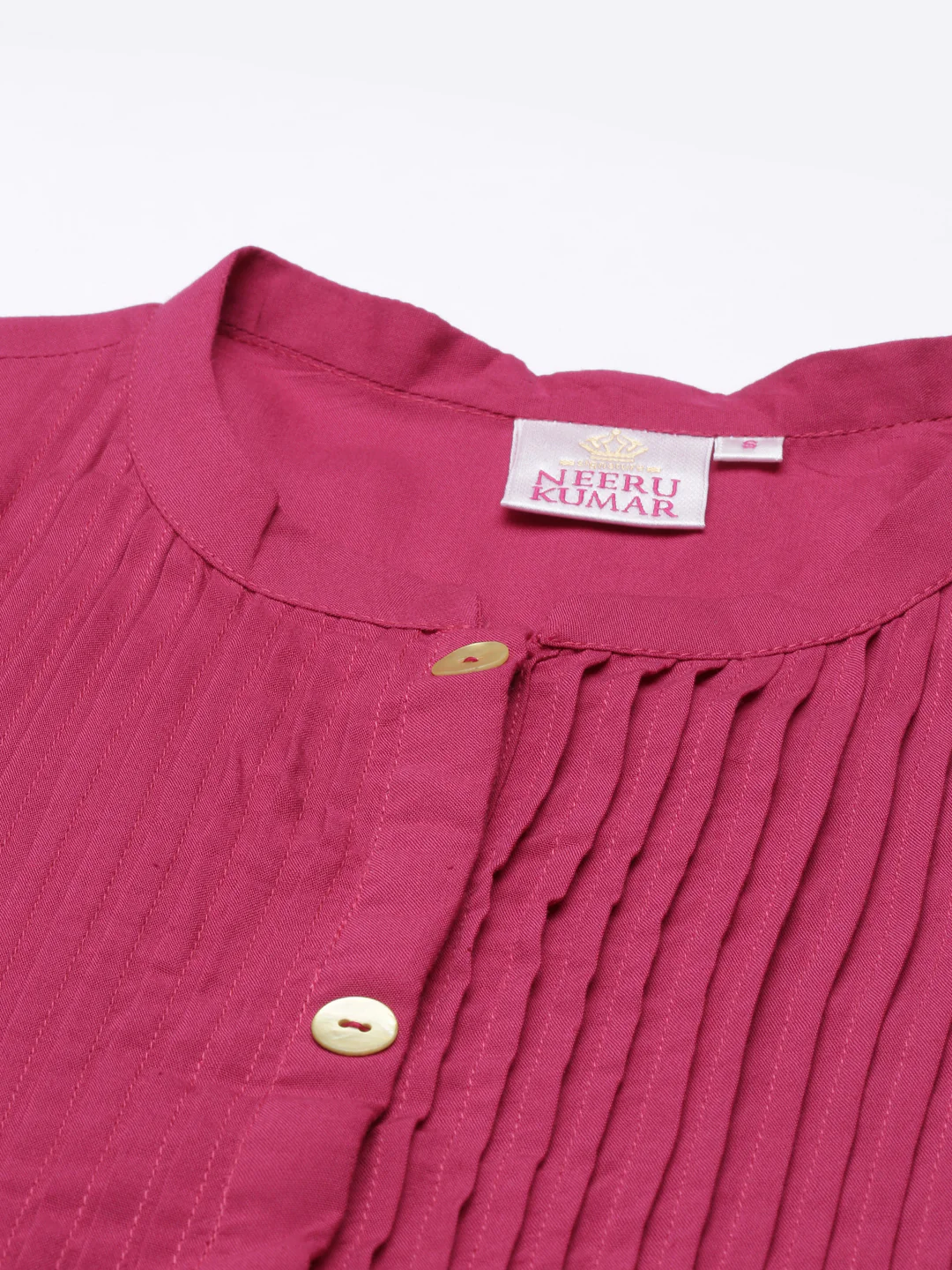 Neerus Rani Pink Color Rayon Fabric Kurta - Image 6