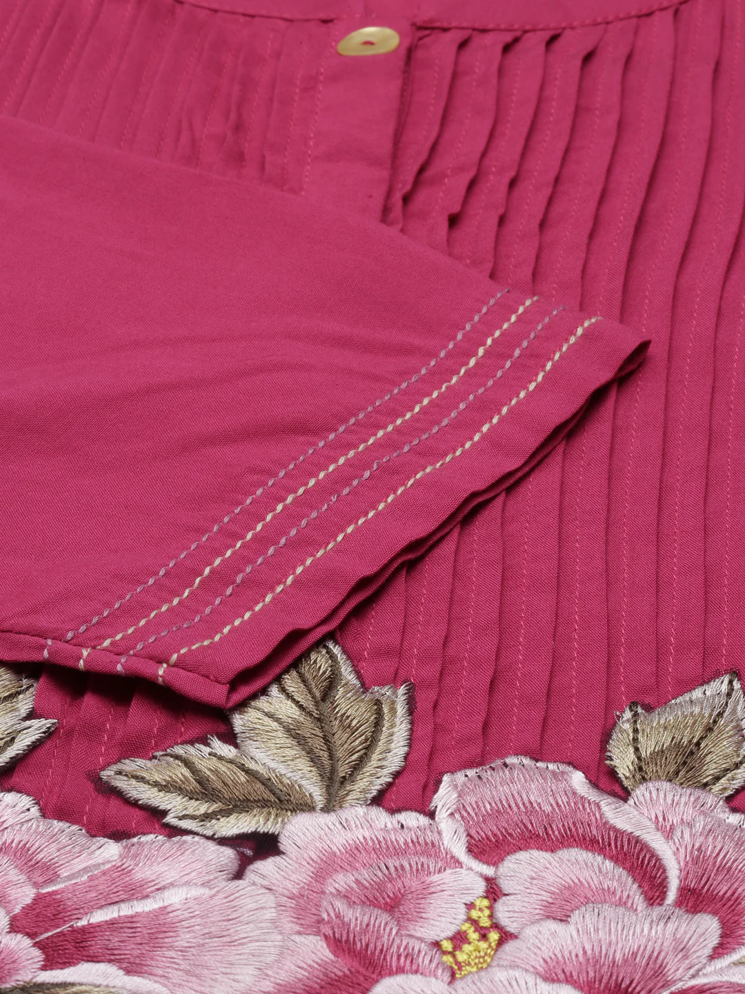 Neerus Rani Pink Color Rayon Fabric Kurta - Image 7