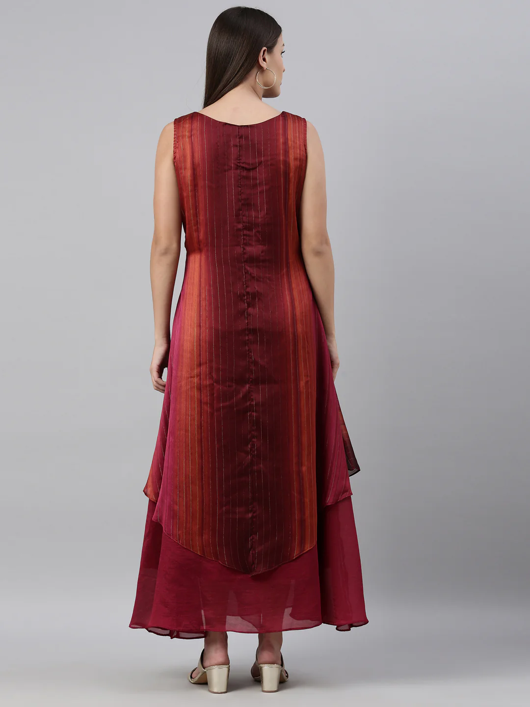 Neerus Rani Pink Color Silk Fabric Kurta - Image 5