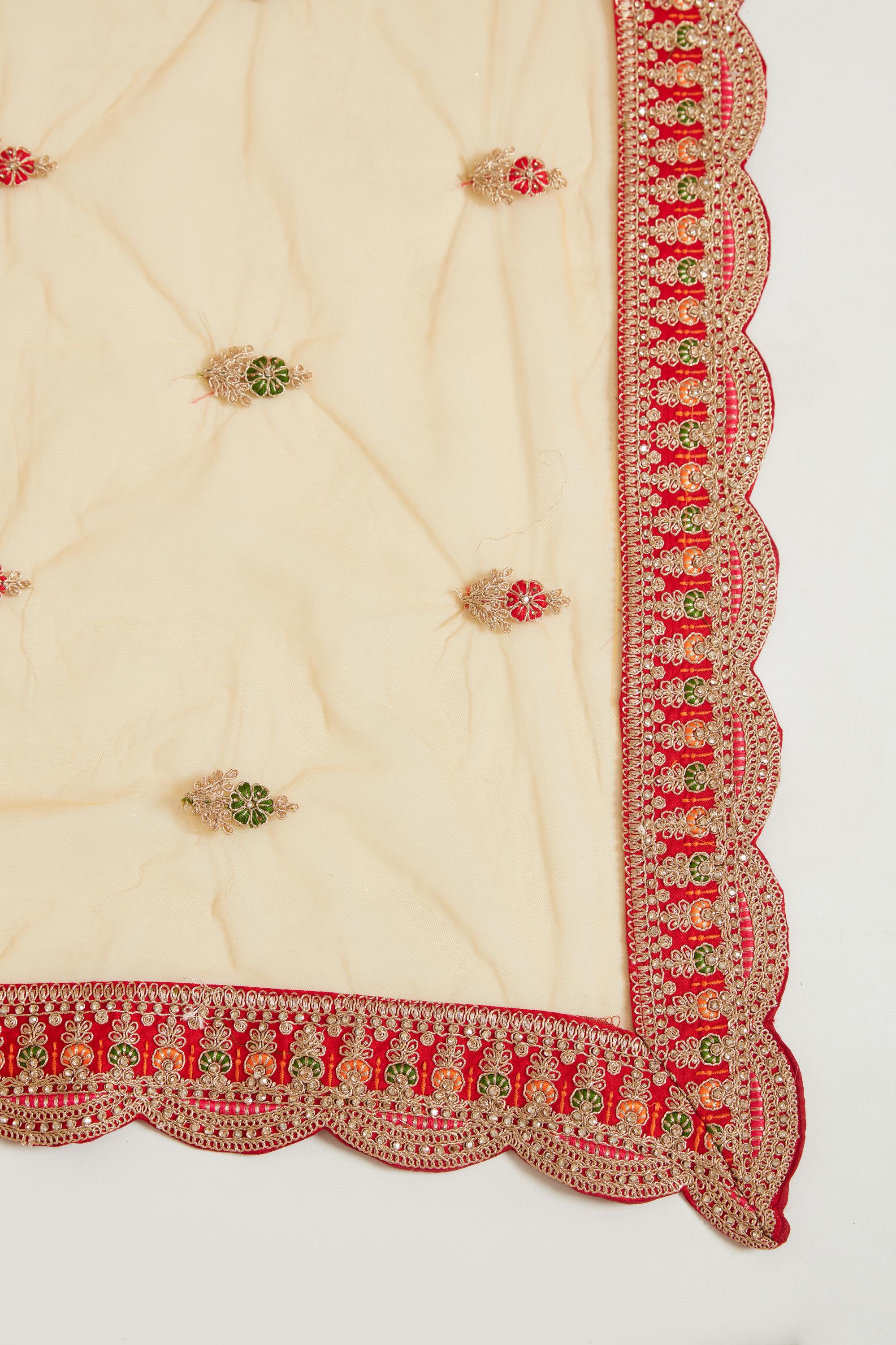 Neerus Red Color Banaras Fabric Lehenga Choli - Image 5