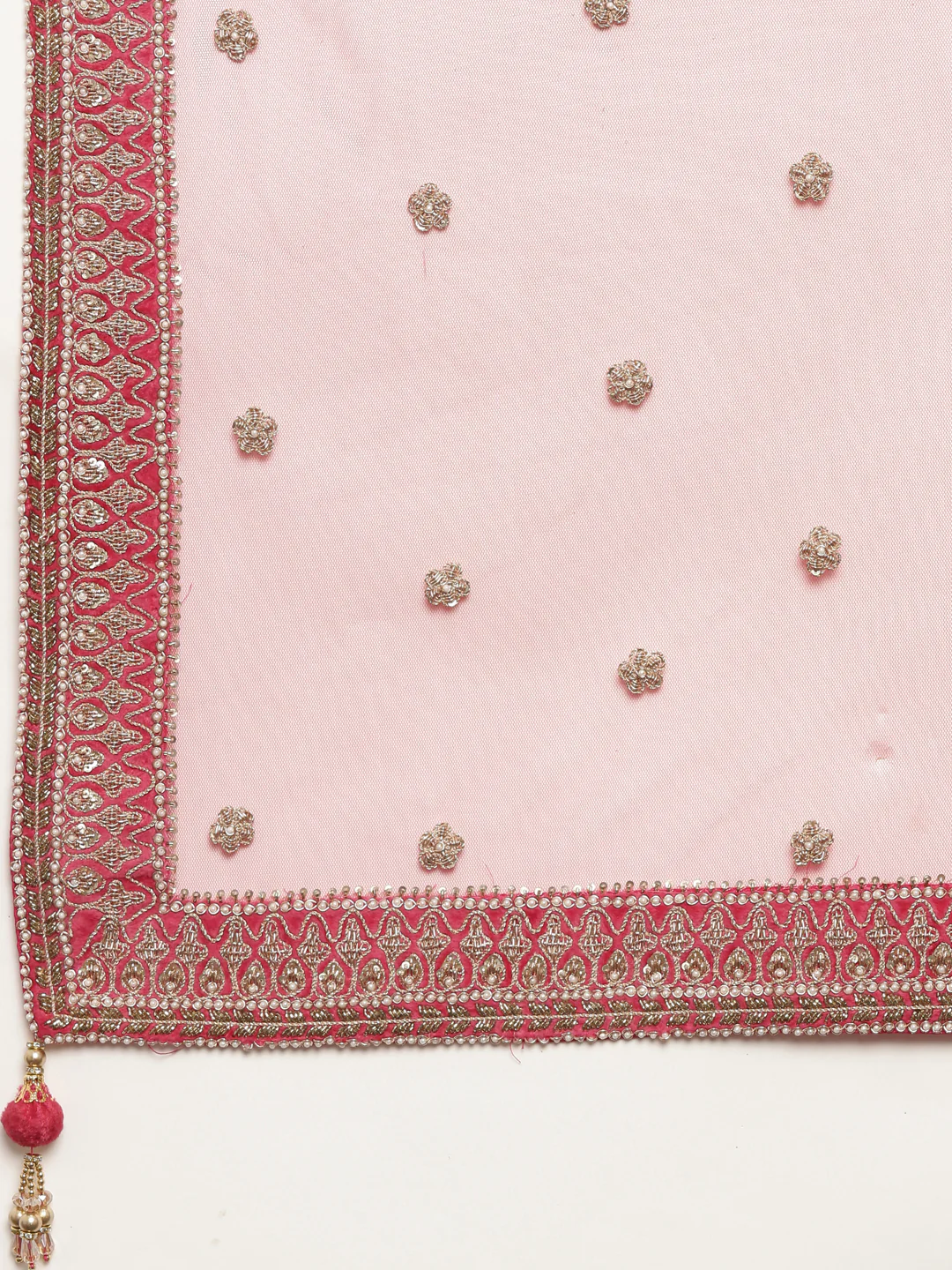 Neerus Red Color Velvett Fabric Ghagra Set - Image 8