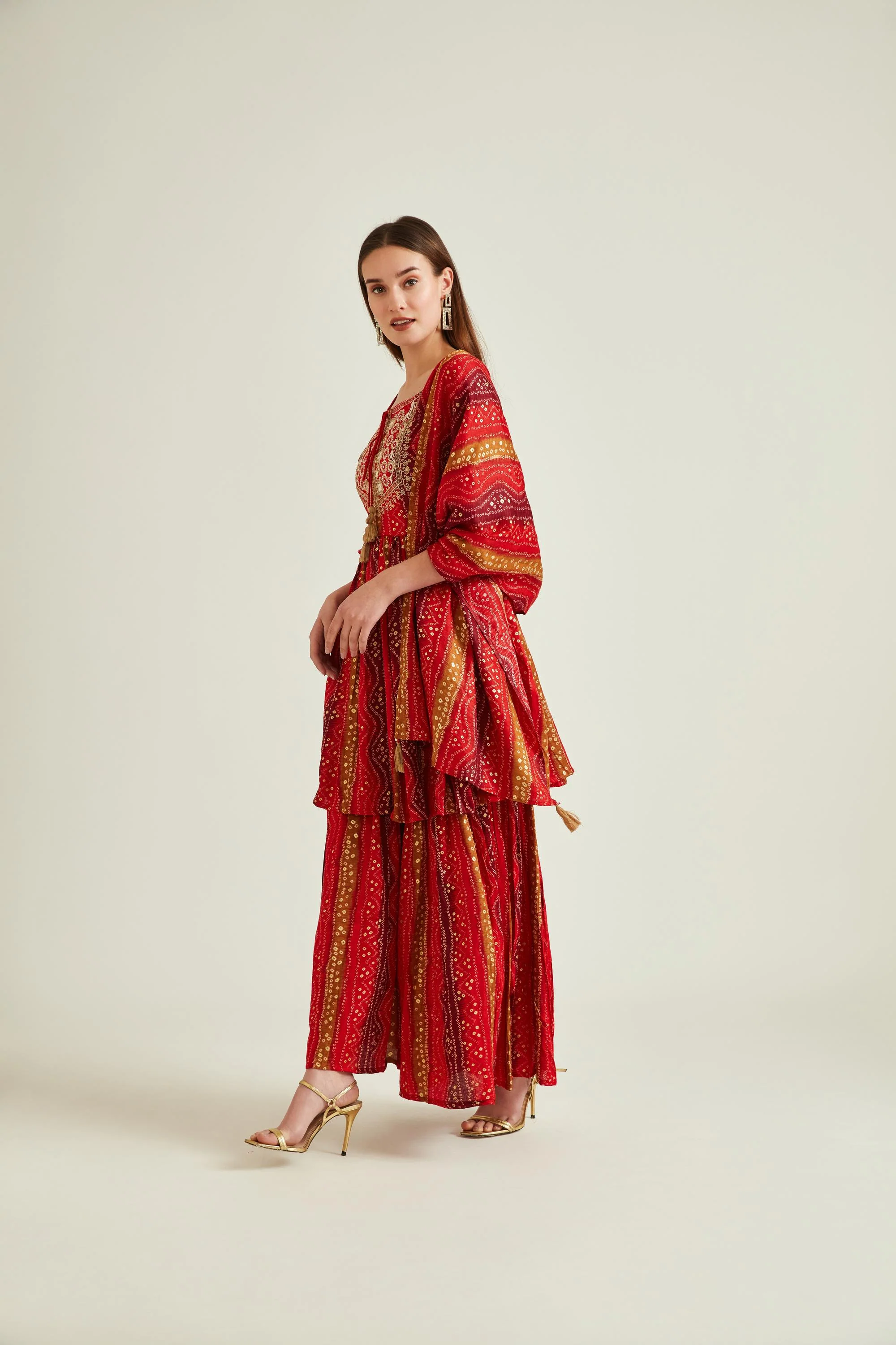 Neerus Red Colour Cotton Fabric Suit - Image 3