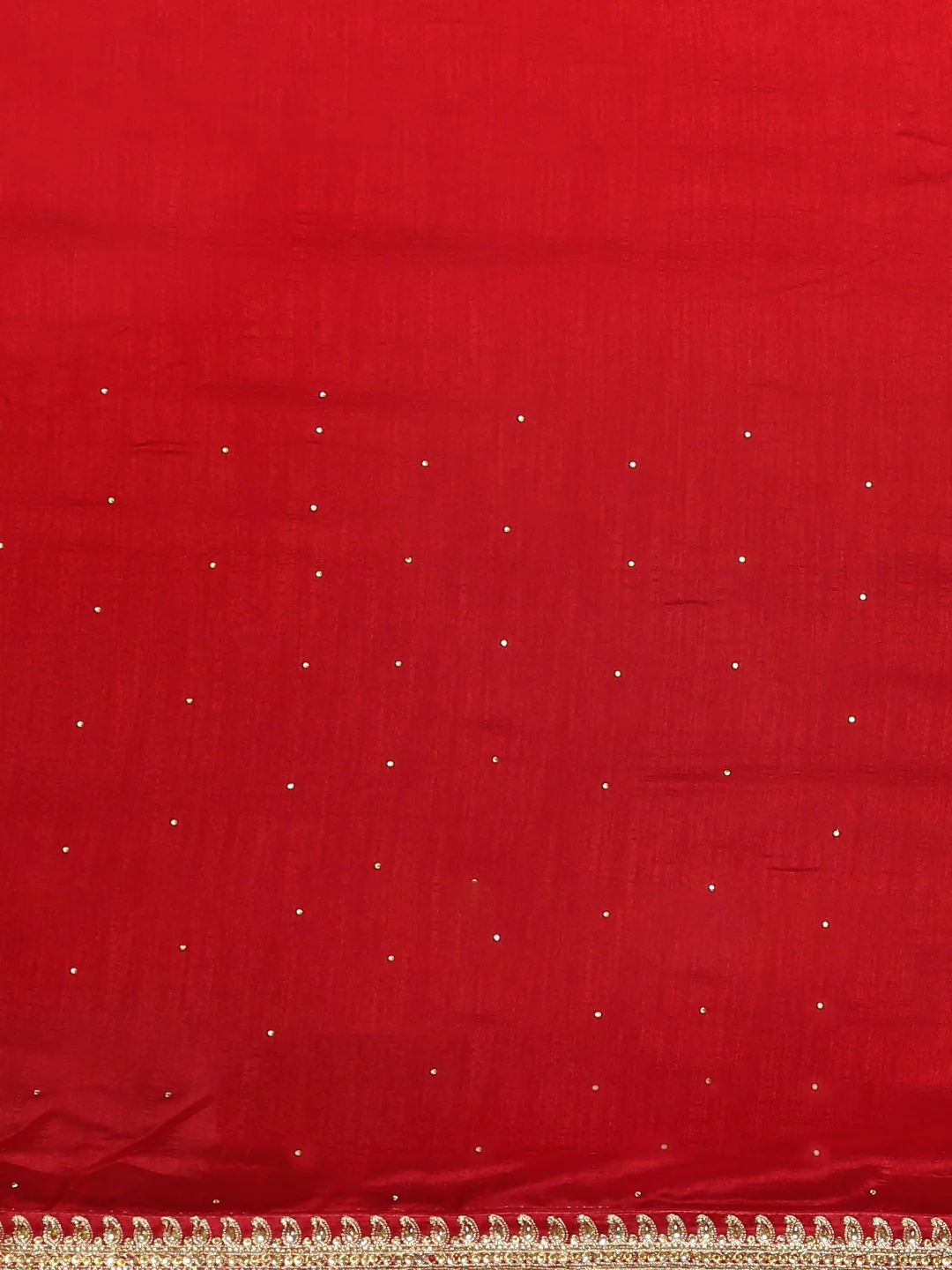 Neerus Red Embellished Saree With Blouse - Image 3