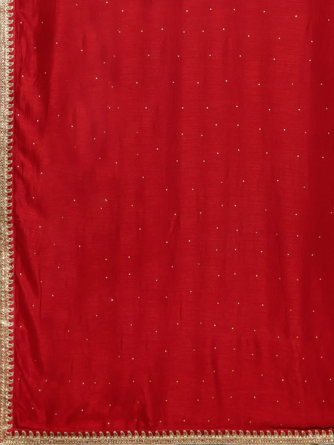 Neerus Red Embellished Saree With Blouse - Image 4