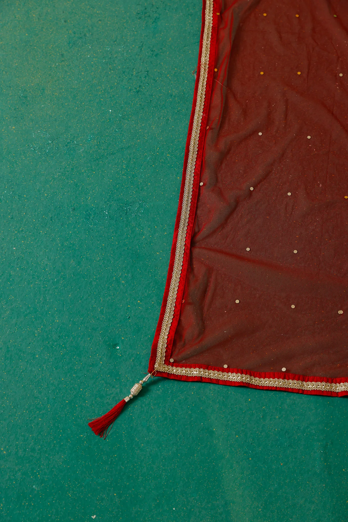 Neerus Red Embroidery Georgette Fabric Kurti Plazzo and Dupatta - Image 18