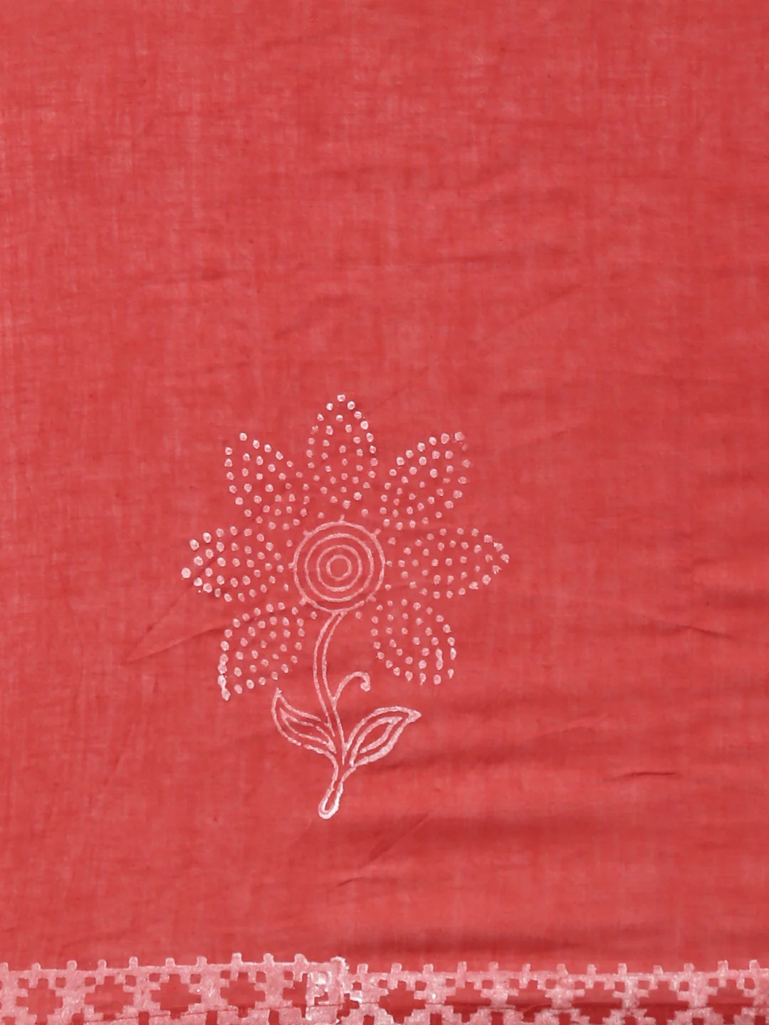 Neerus Red Printed A-Line Kurta and Trousers With Dupatta - Image 7