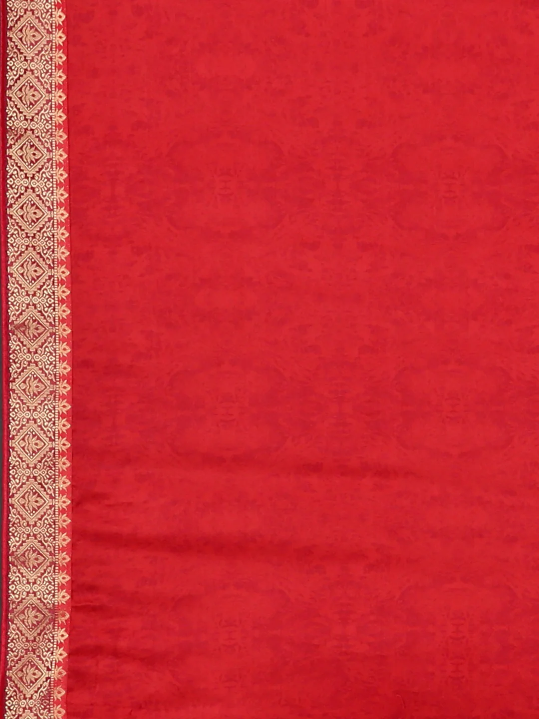 Neerus Red Printed Saree With Blouse - Image 6