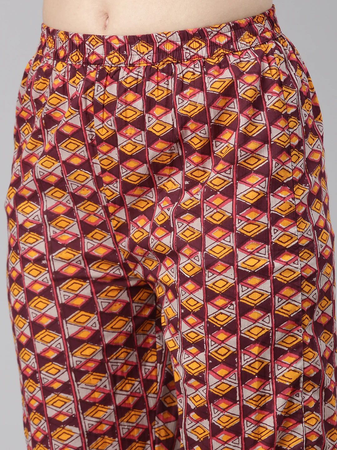 Neerus Red Printed Straight Kurta and Trousers With Dupatta - Image 6