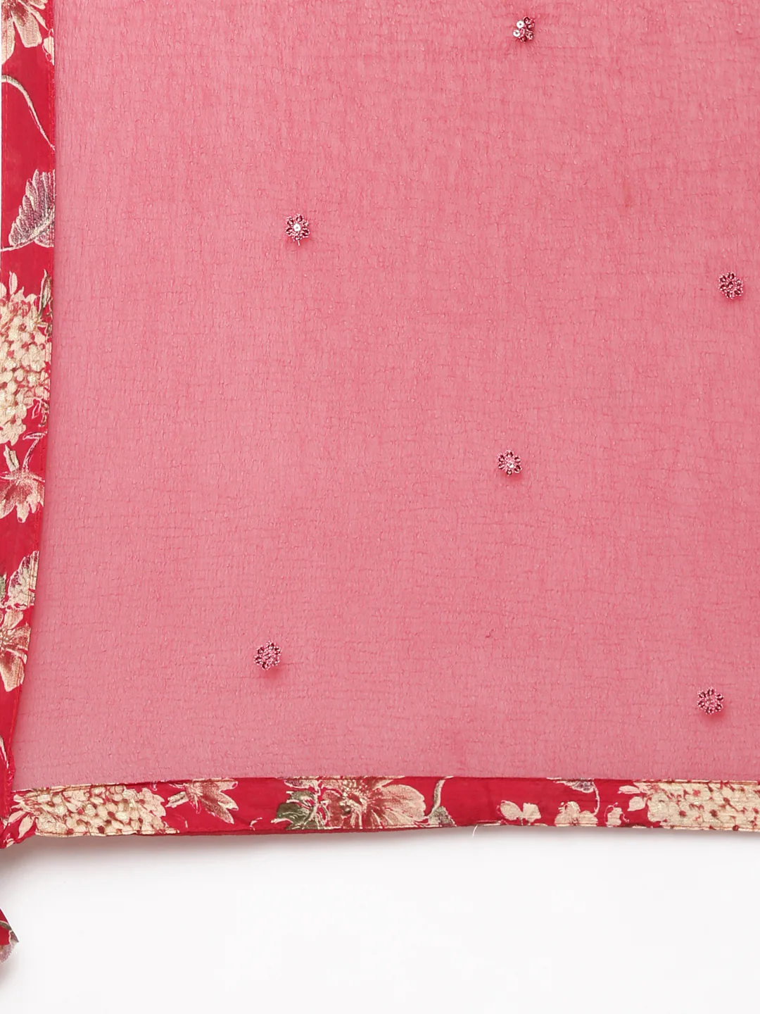 Neerus Red Regular Straight Printed Kurta And Trousers With Dupatta - Image 7
