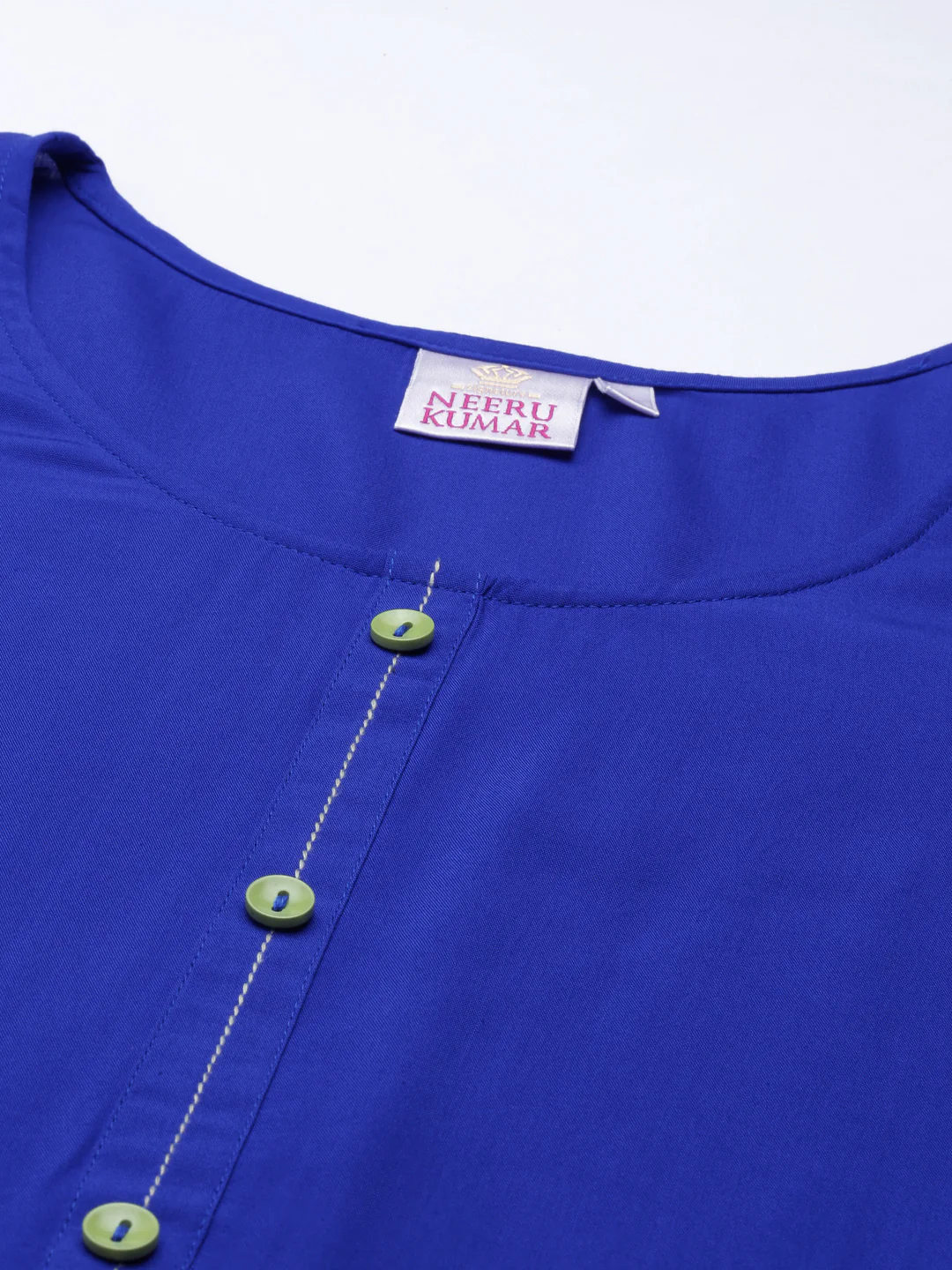 Neerus Royal Blue Color Rayon Fabric Kurta - Image 6