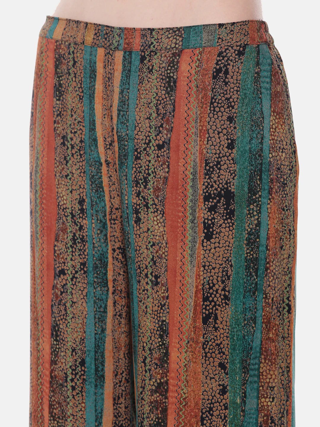Neerus Rust Embroidered Straight Kurta - Image 7
