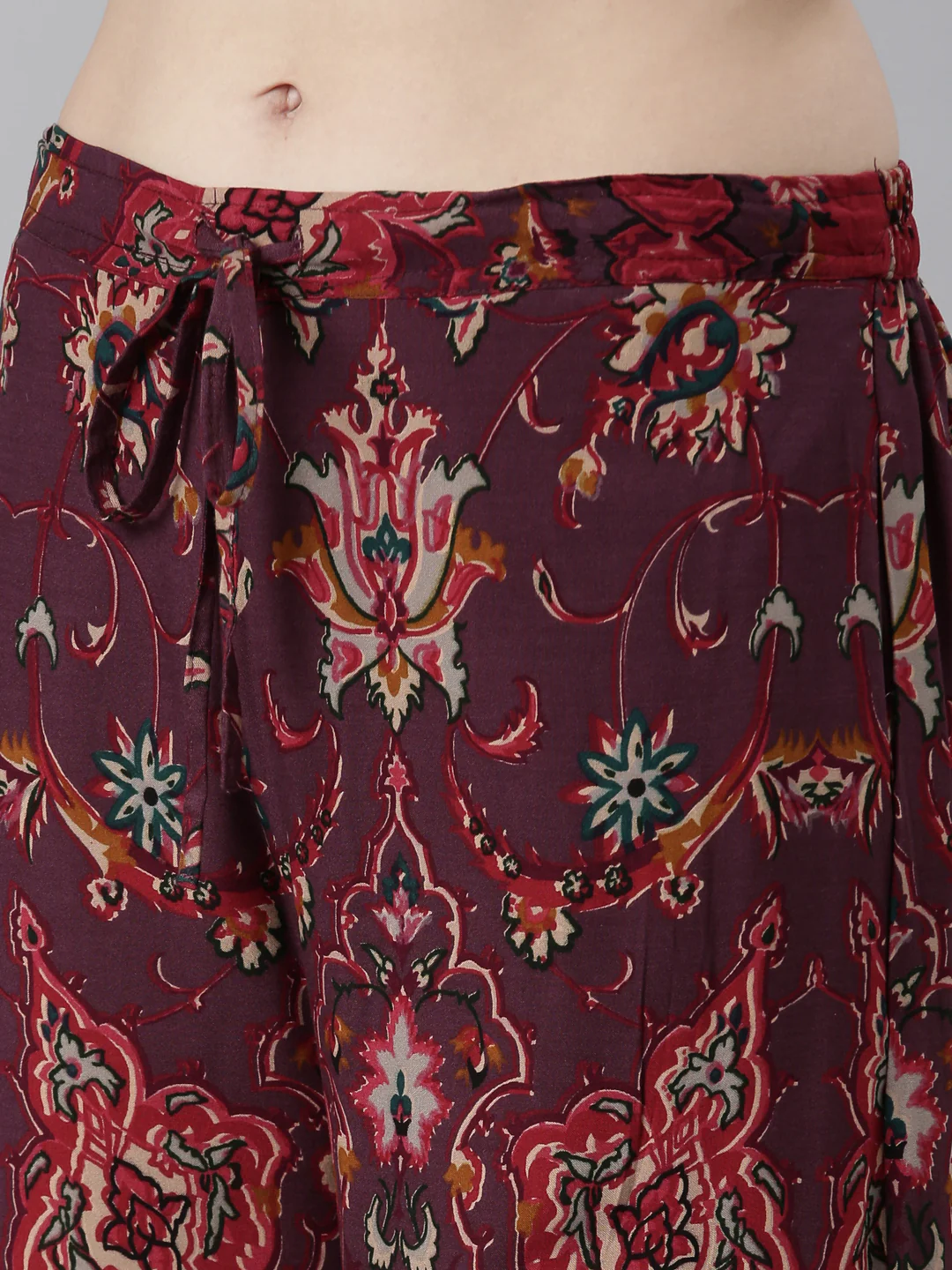 Neerus Rust Regular Straight Floral Co-Ords Set - Image 6