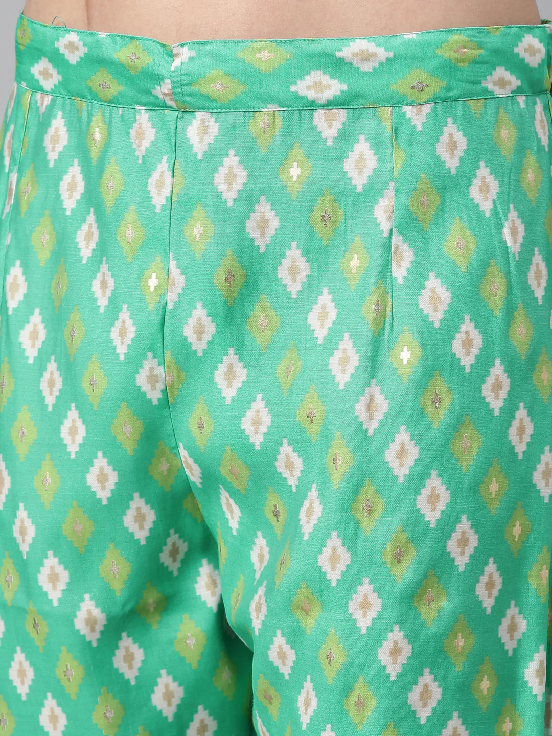 Neerus Sea Green Color Chanderi Cotton Fabric Kurta Sets With Dupatta - Image 7
