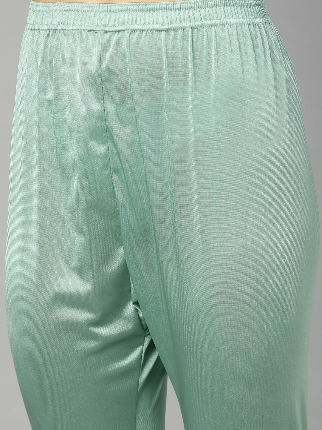 Neerus Sea Green Color Chanderi Fabric Suit-Anarkali - Image 7