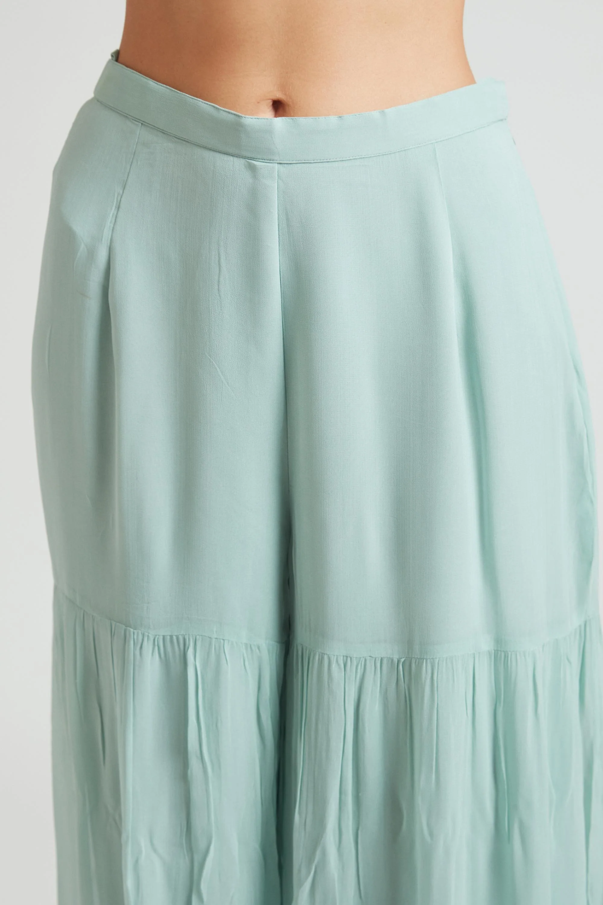 Neerus Sea Green Color Georgette Fabric Salwar Kameez - Image 5