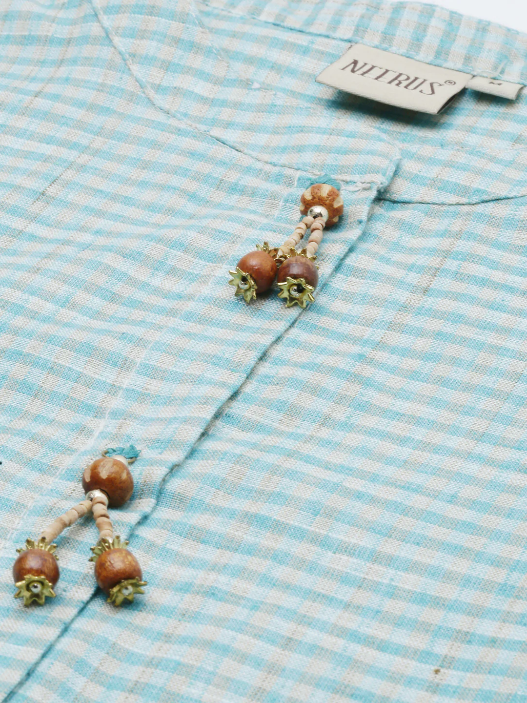 Neerus Sea Green Colour Cotton Fabric Tunic "48" - Image 4