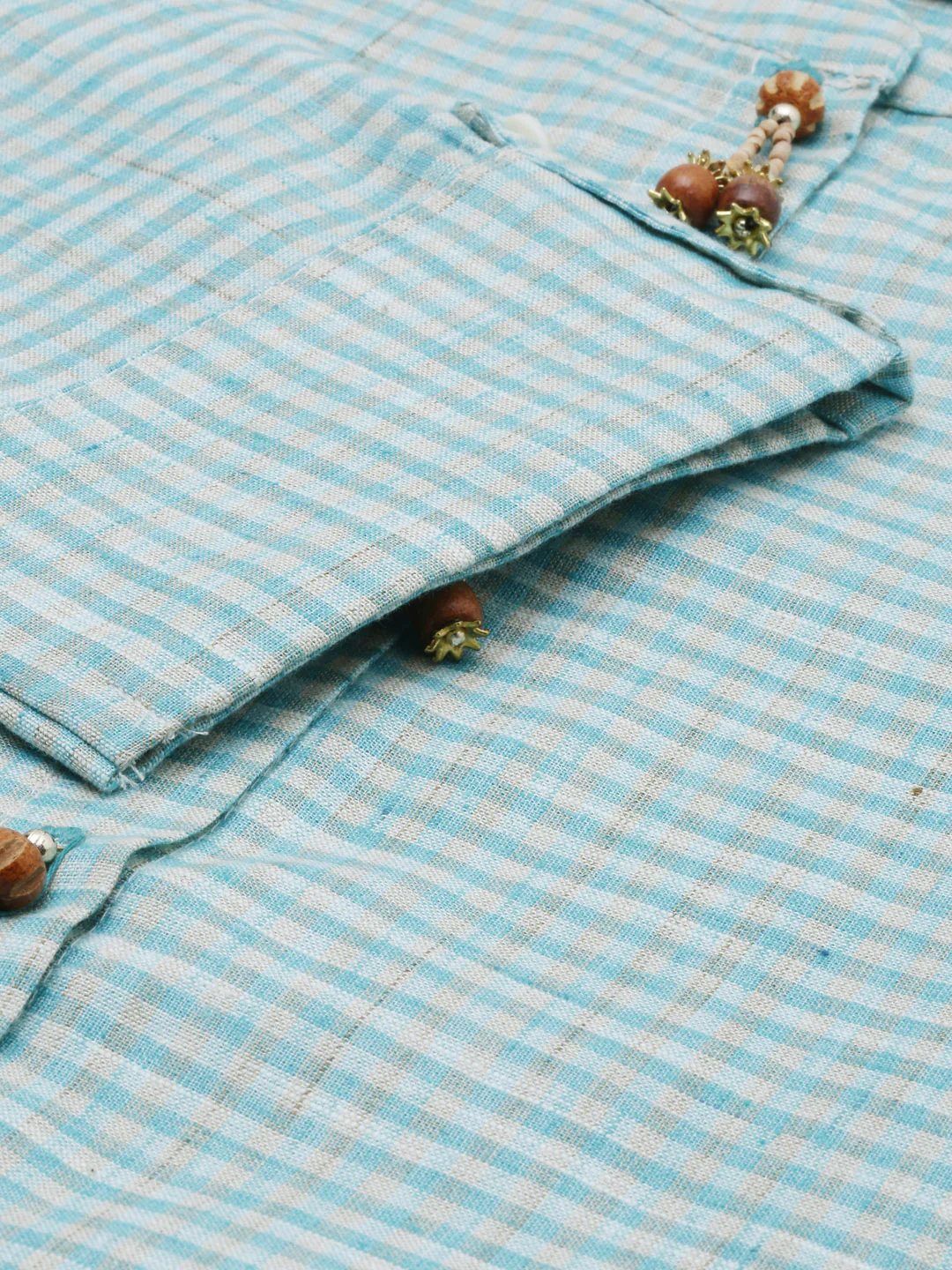 Neerus Sea Green Colour Cotton Fabric Tunic "48" - Image 5
