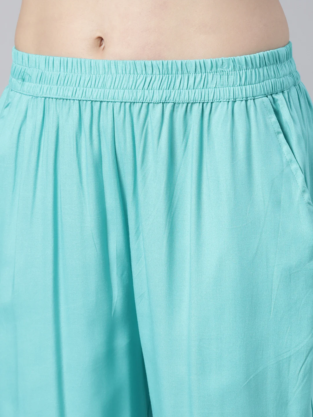 Neerus Sea Green Panelled Straight Bandhani Readymade suits - Image 6